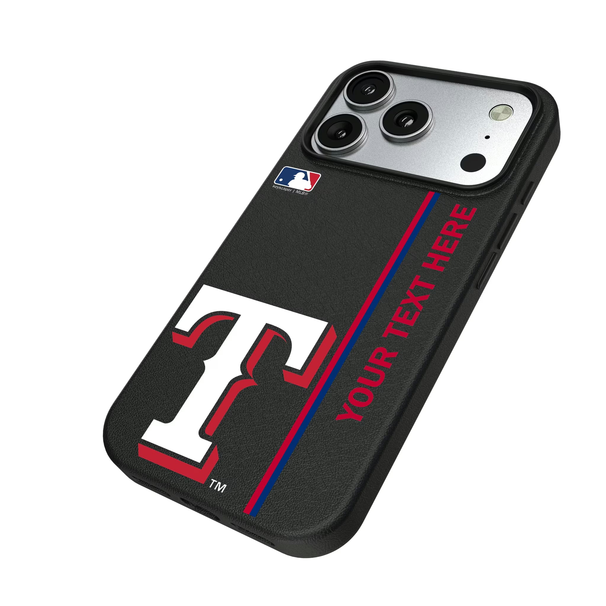 Texas Rangers Personalized Sidebard iPhone MagSafe Compatible Phone Case for Apple iPhone - Isometric View#Device_iPhone 17 Pro