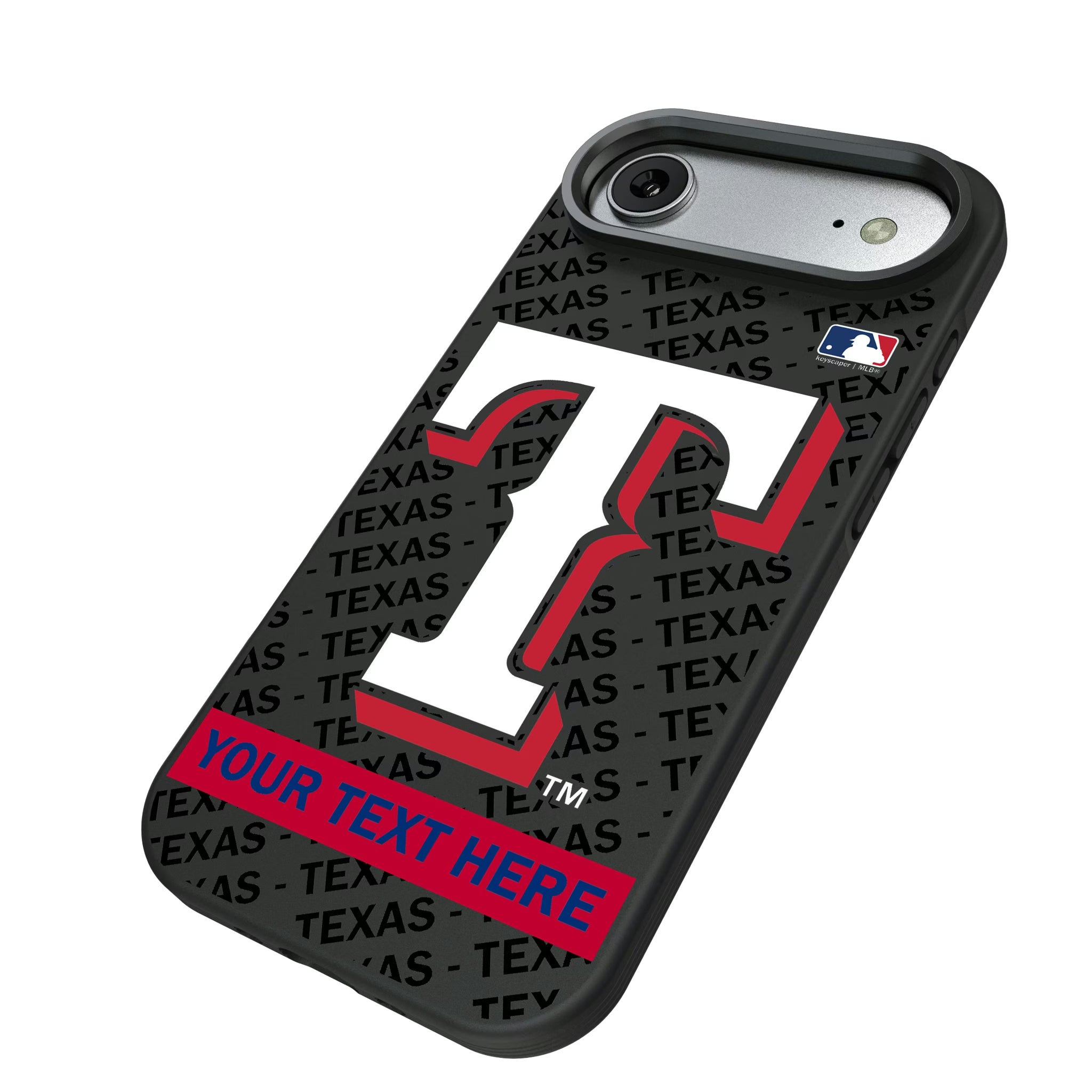 Texas Rangers Personalized Tilt iPhone Bump Phone Case for Apple iPhone - Isometric View#Device_iPhone Air