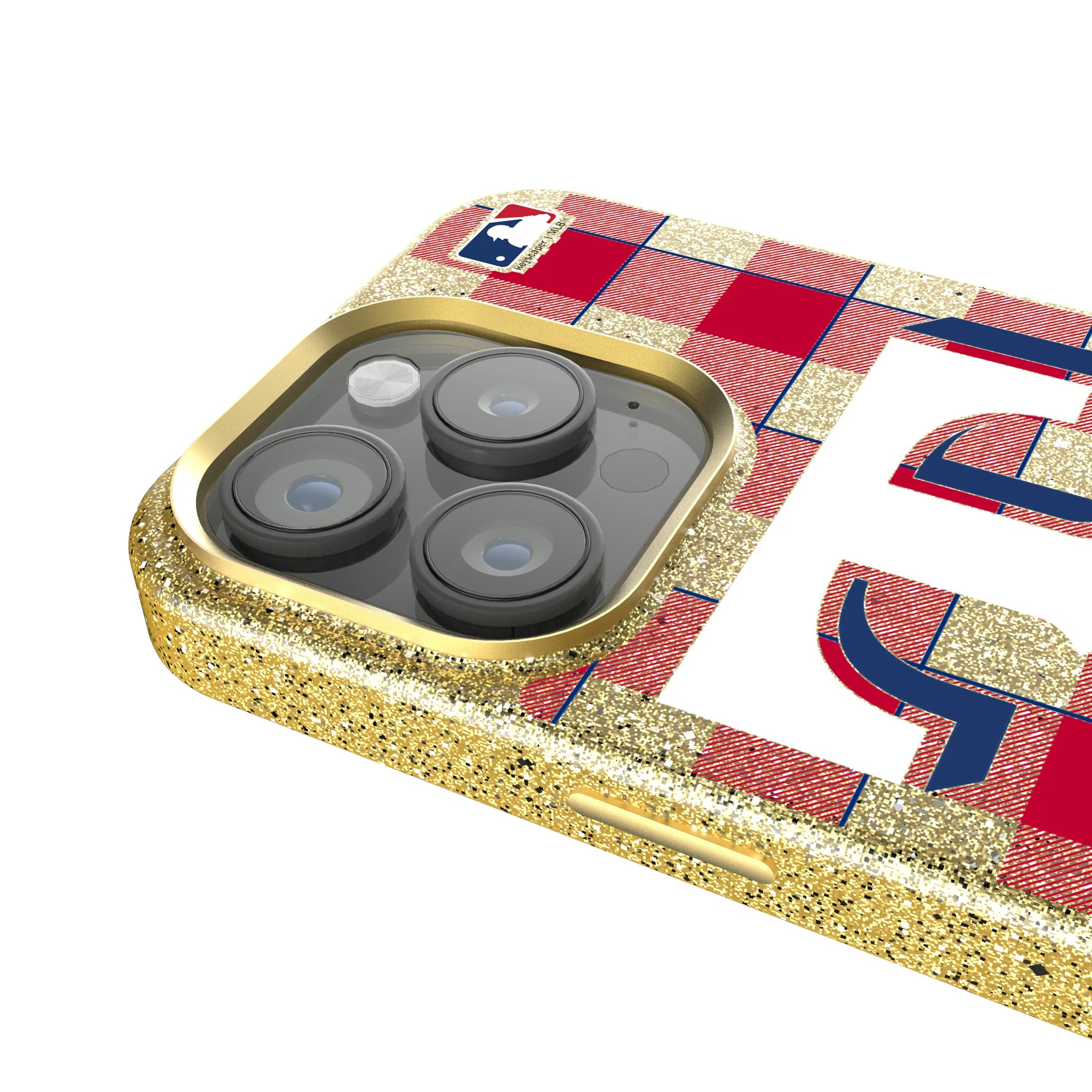Texas Rangers Plaid iPhone Bling Phone Case for Apple iPhone - Detail