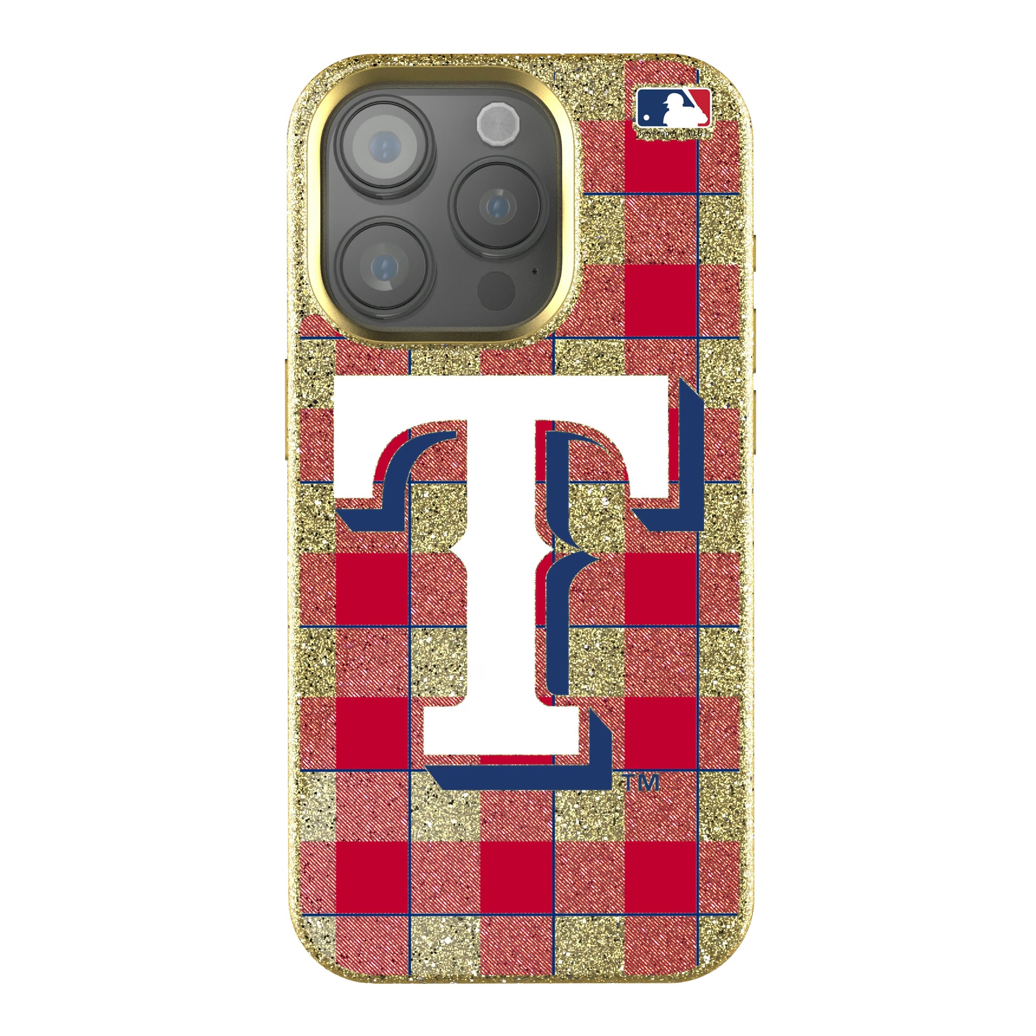 Texas Rangers Plaid iPhone Bling Phone Case for Apple iPhone