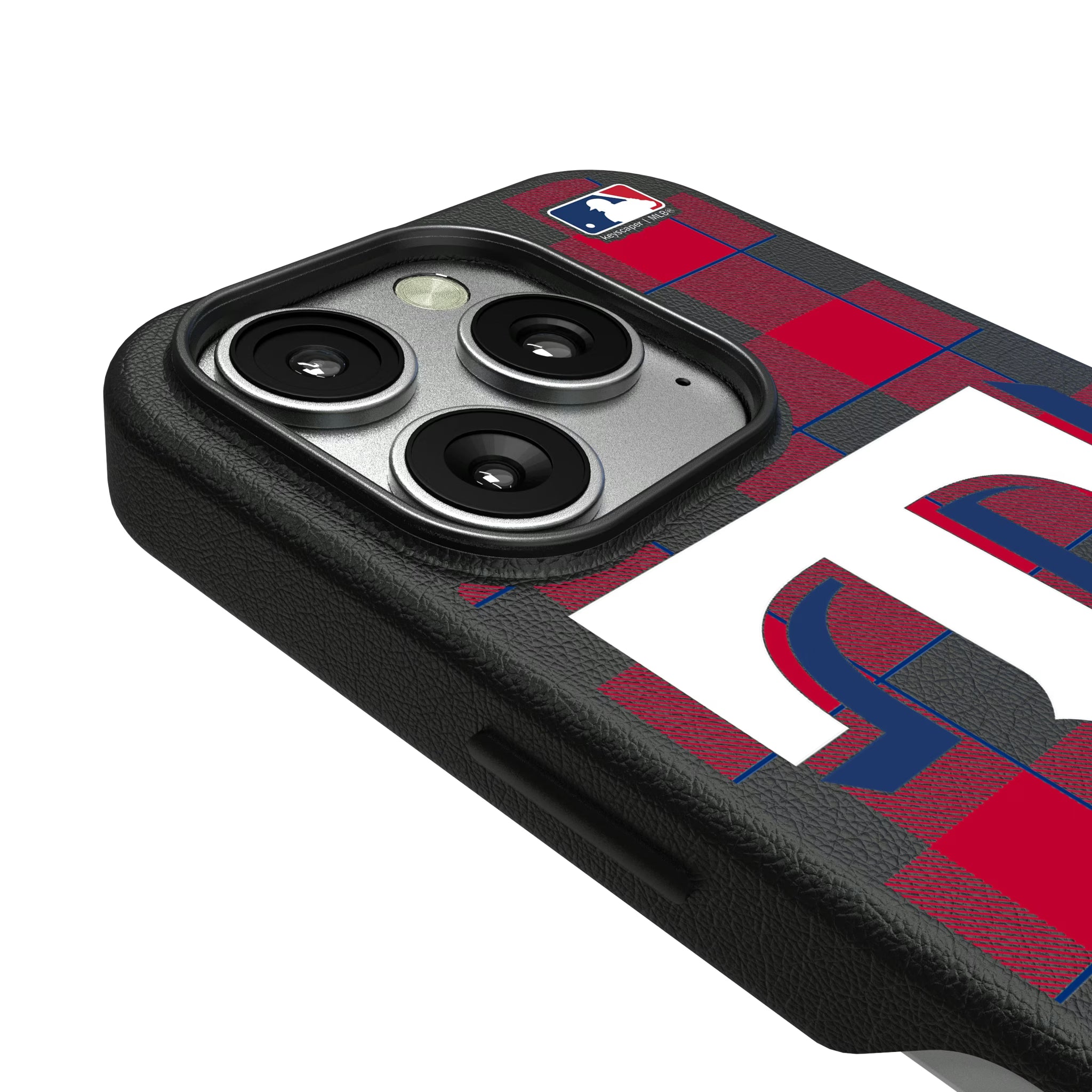 Texas Rangers Plaid iPhone MagSafe Compatible Phone Case for Apple iPhone - Detail