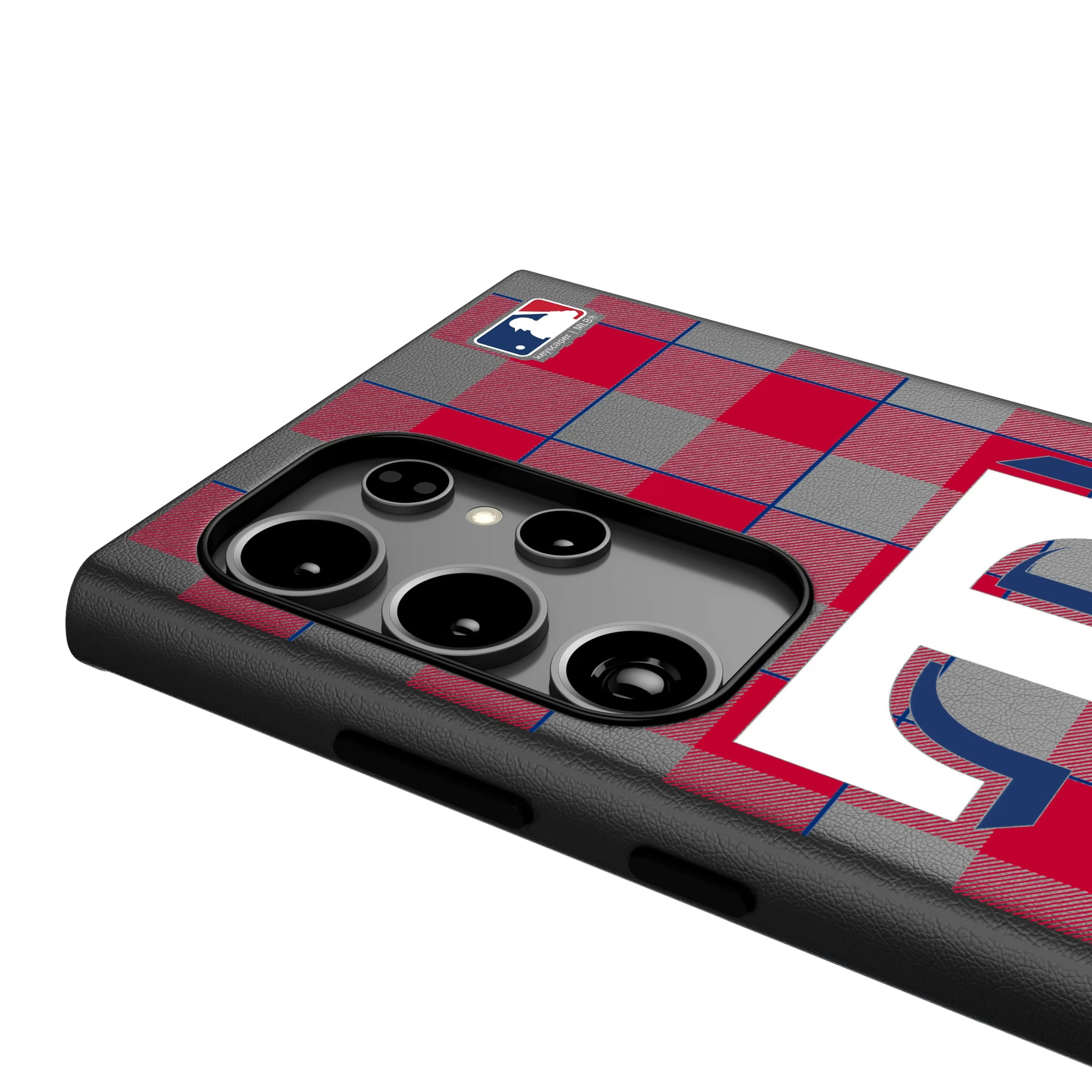 Texas Rangers Plaid Galaxy MagSafe Compatible Phone Case for Samsung Galaxy - Detail