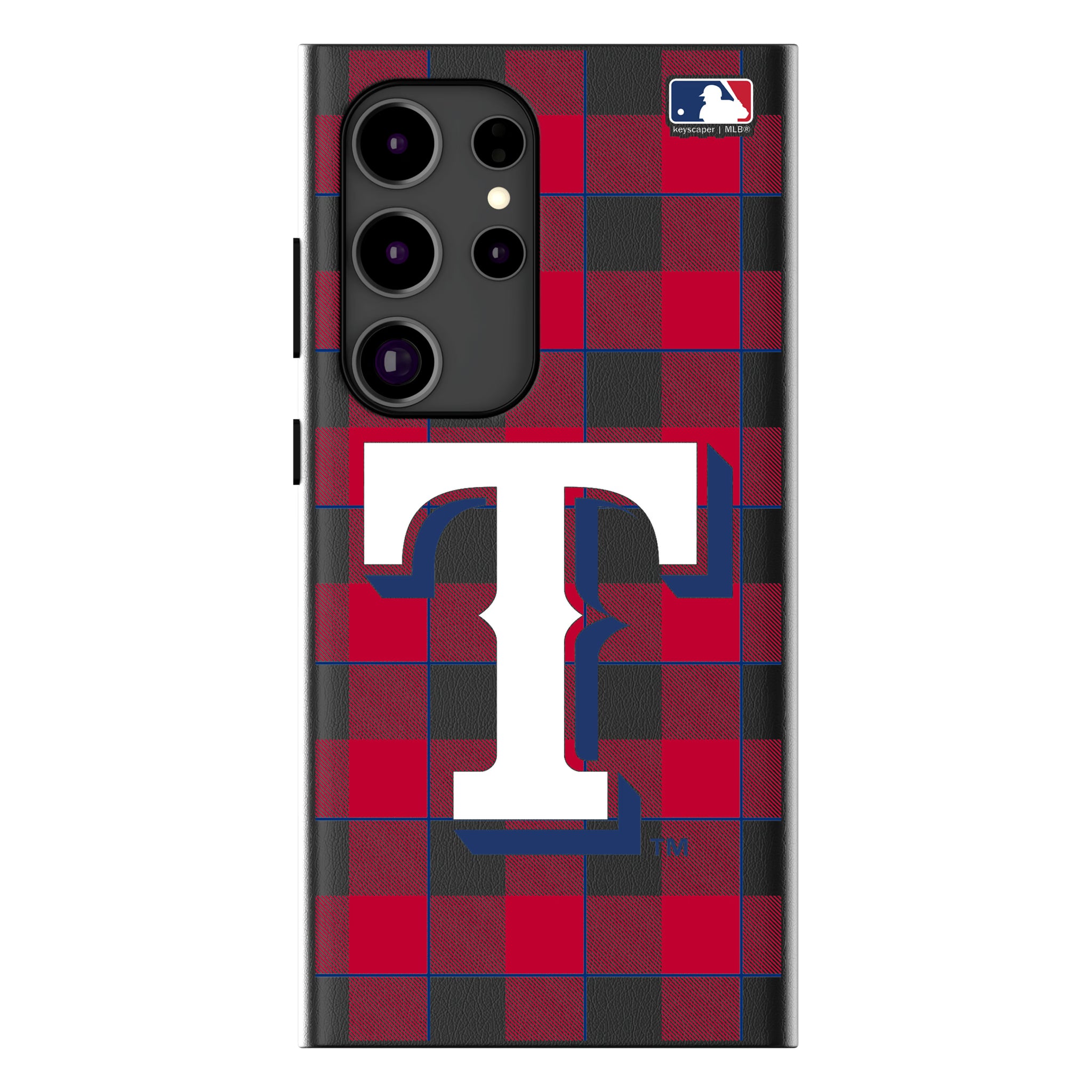 Texas Rangers Plaid Galaxy MagSafe Compatible Phone Case for Samsung Galaxy