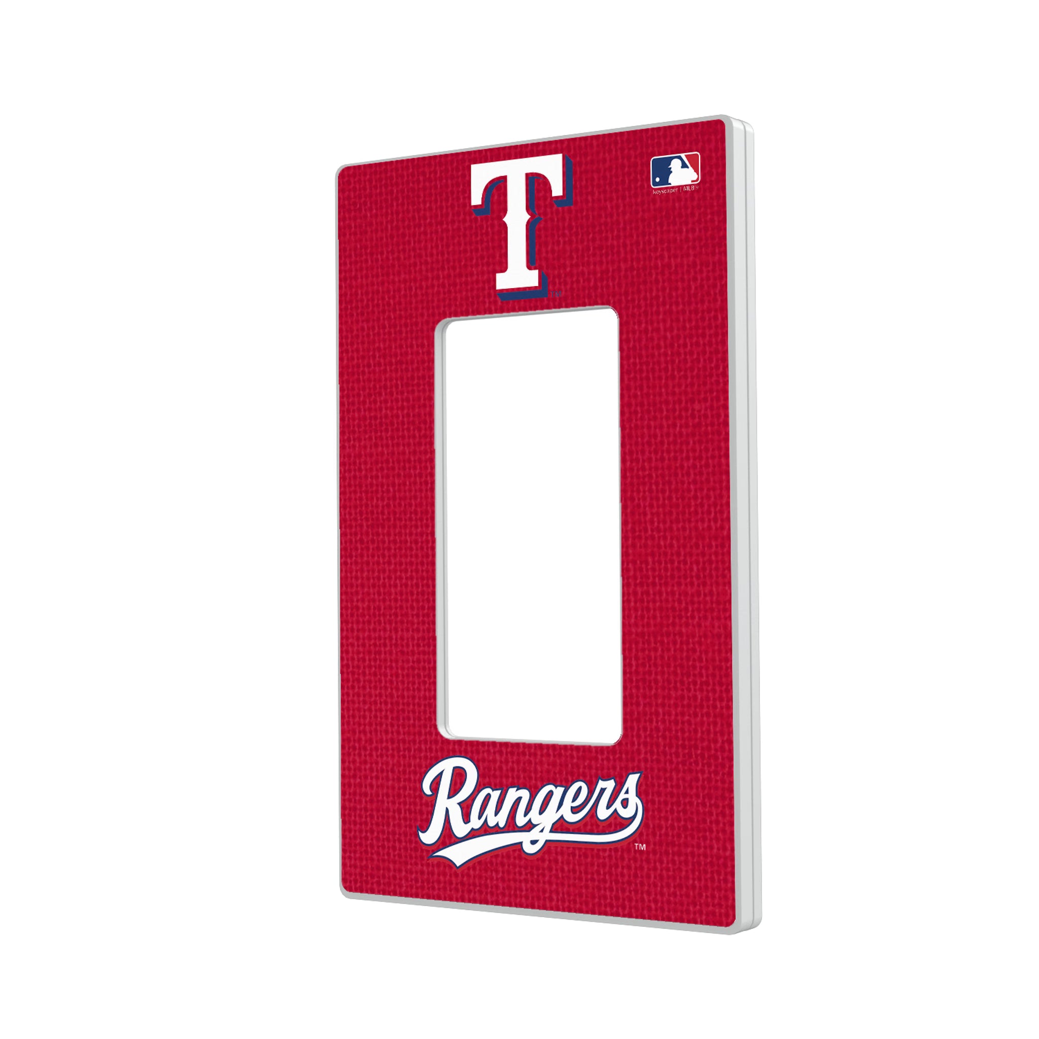 Texas Rangers Solid Hidden-Screw Light Switch Plate#Style_Single Rocker
