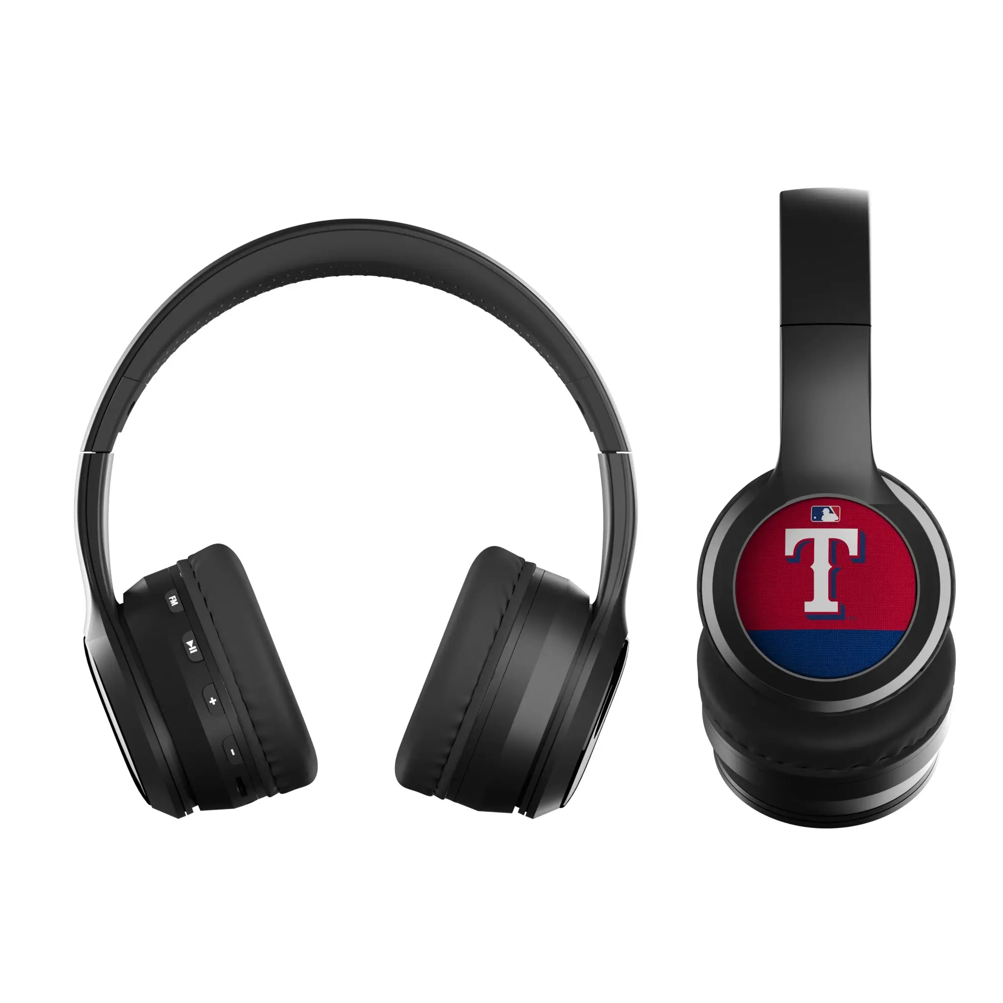 Texas Rangers Stripe Wireless Over-Ear BT Headphones With Case