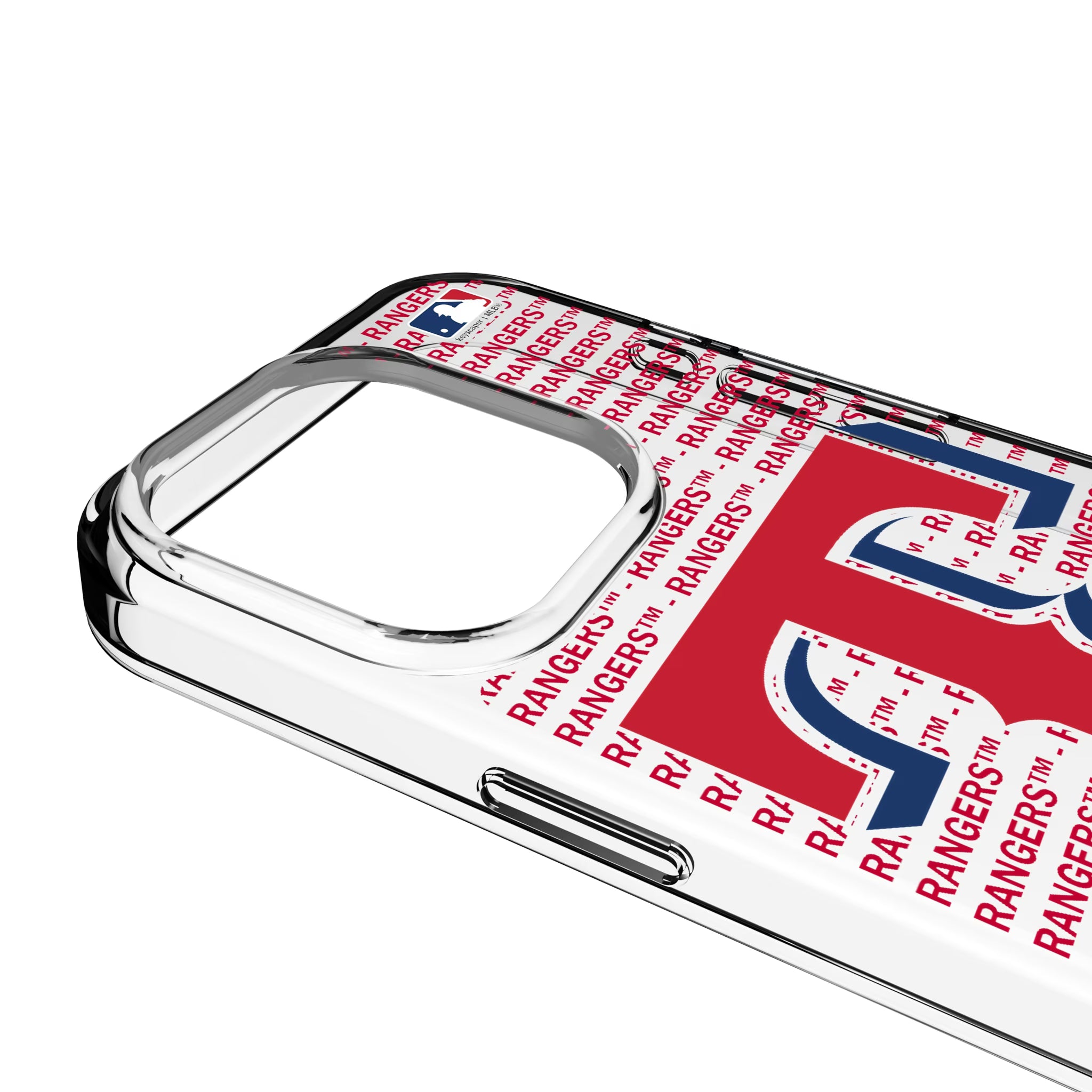 Texas Rangers Text Backdrop iPhone Clear Phone Case for Apple iPhone - Detail