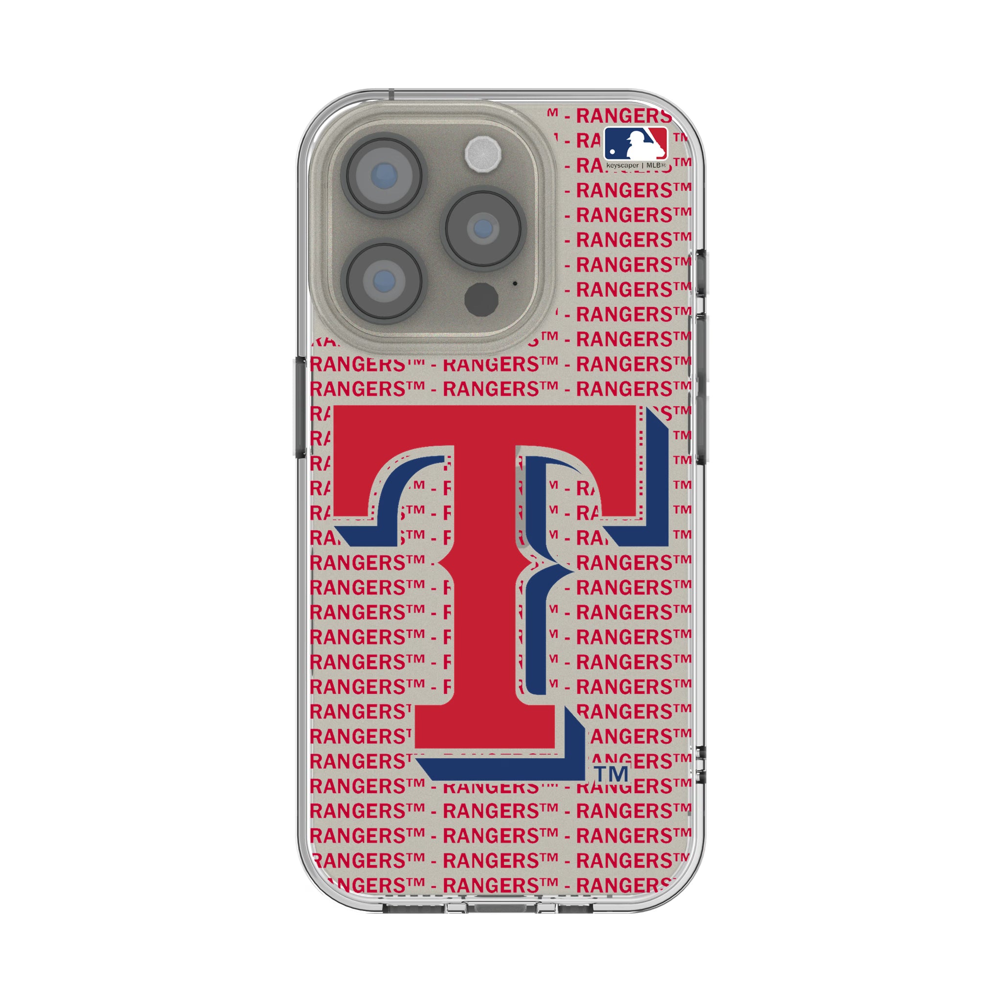 Texas Rangers Text Backdrop iPhone Clear Phone Case for Apple iPhone