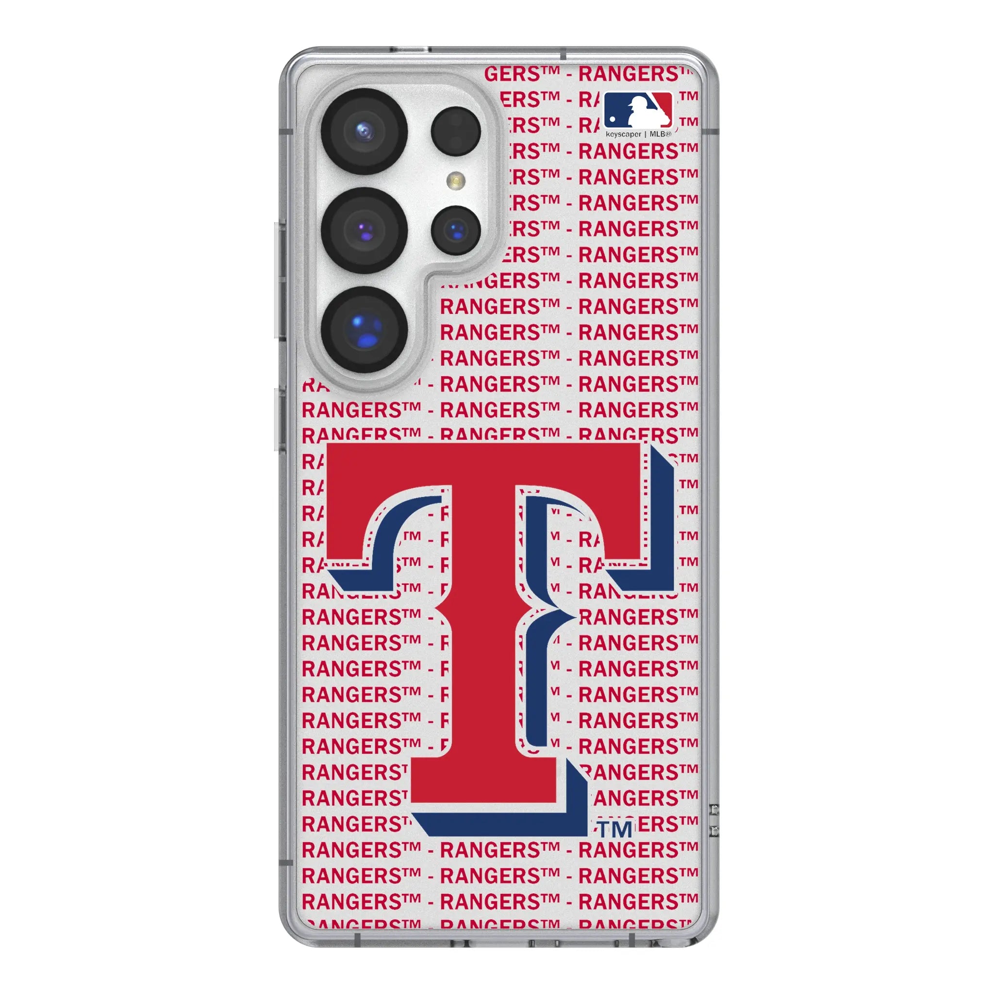 Texas Rangers Text Backdrop Galaxy Clear Phone Case for Samsung Galaxy#Device_Galaxy S25 Ultra