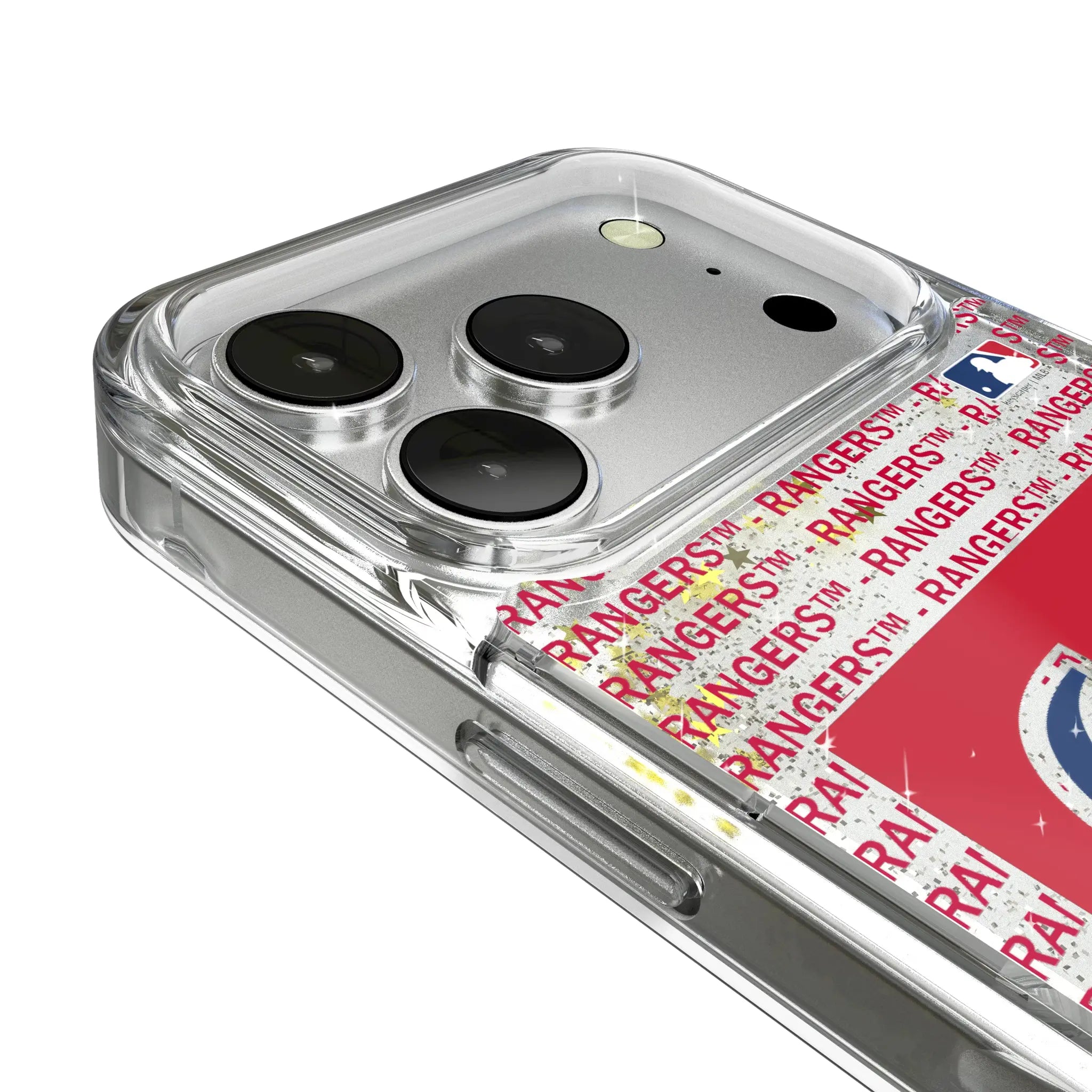 Texas Rangers Text Backdrop iPhone Glitter Phone Case for Apple iPhone - Detail
