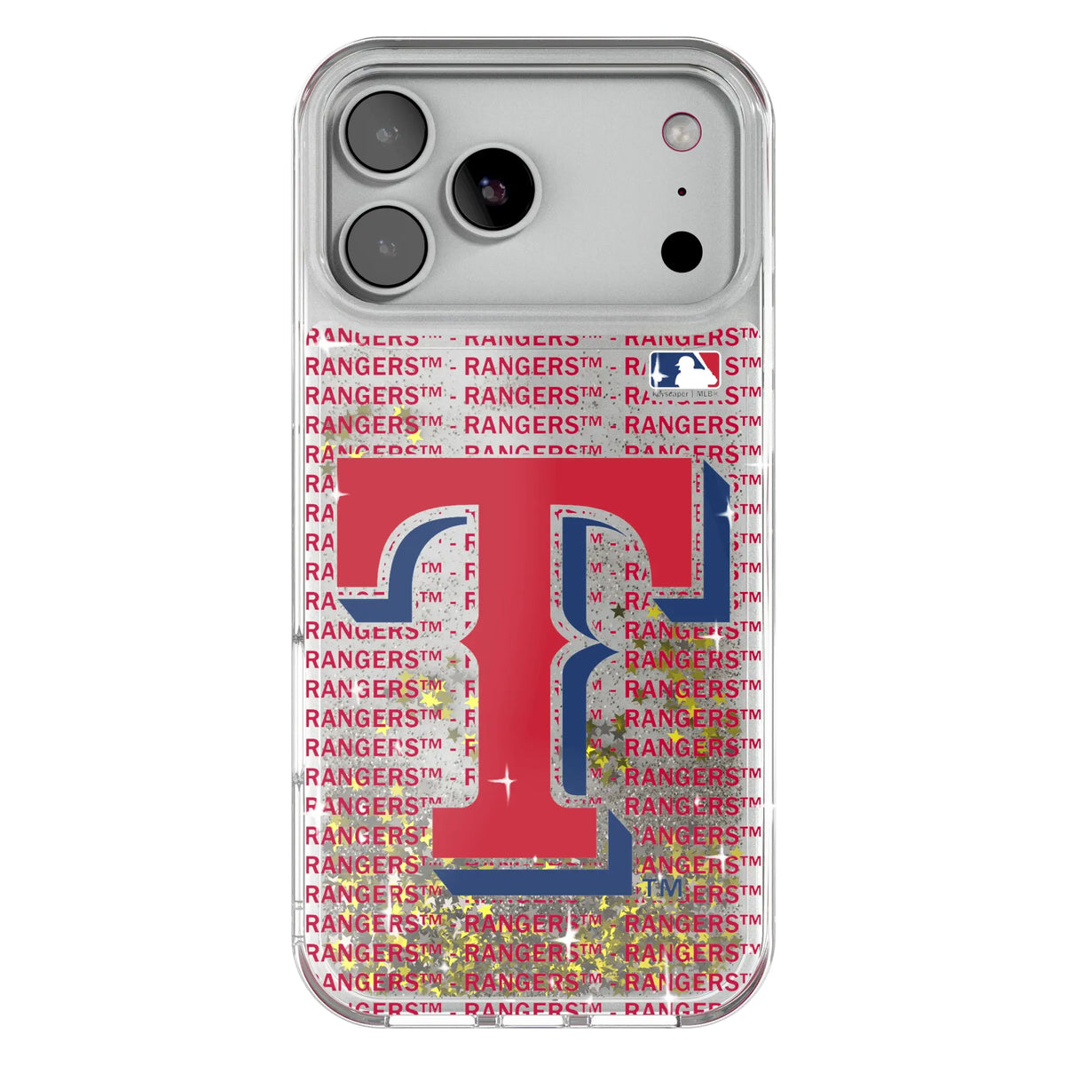Texas Rangers Text Backdrop Glitter Phone Case for Apple iPhone