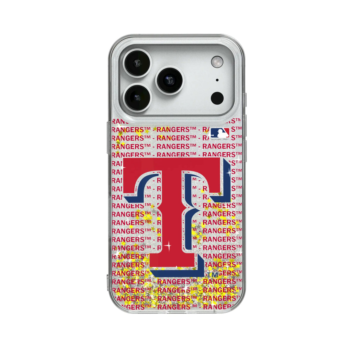 Texas Rangers Text Backdrop Glitter Phone Case for Apple iPhone