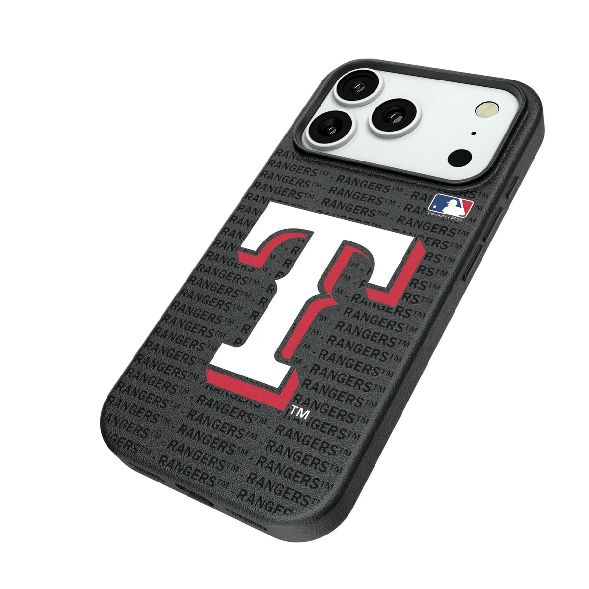Texas Rangers Text Backdrop iPhone MagSafe Compatible Phone Case for Apple iPhone - Isometric View#Device_iPhone 18 Pro