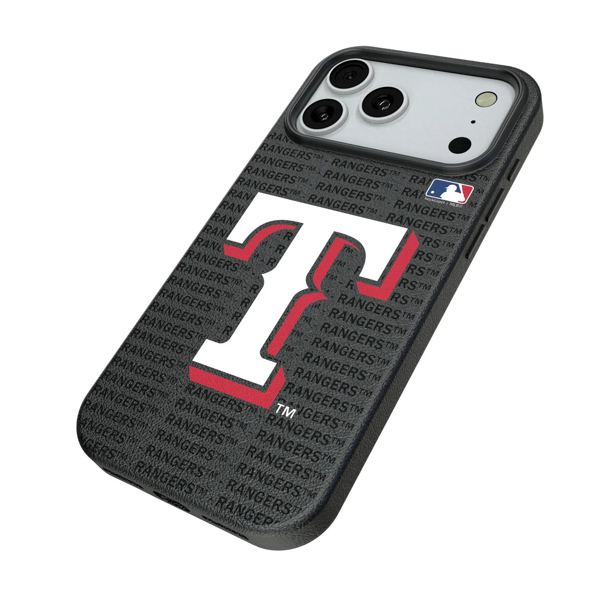 Texas Rangers Text Backdrop iPhone MagSafe Compatible Phone Case for Apple iPhone - Isometric View#Device_iPhone 18 Pro Max