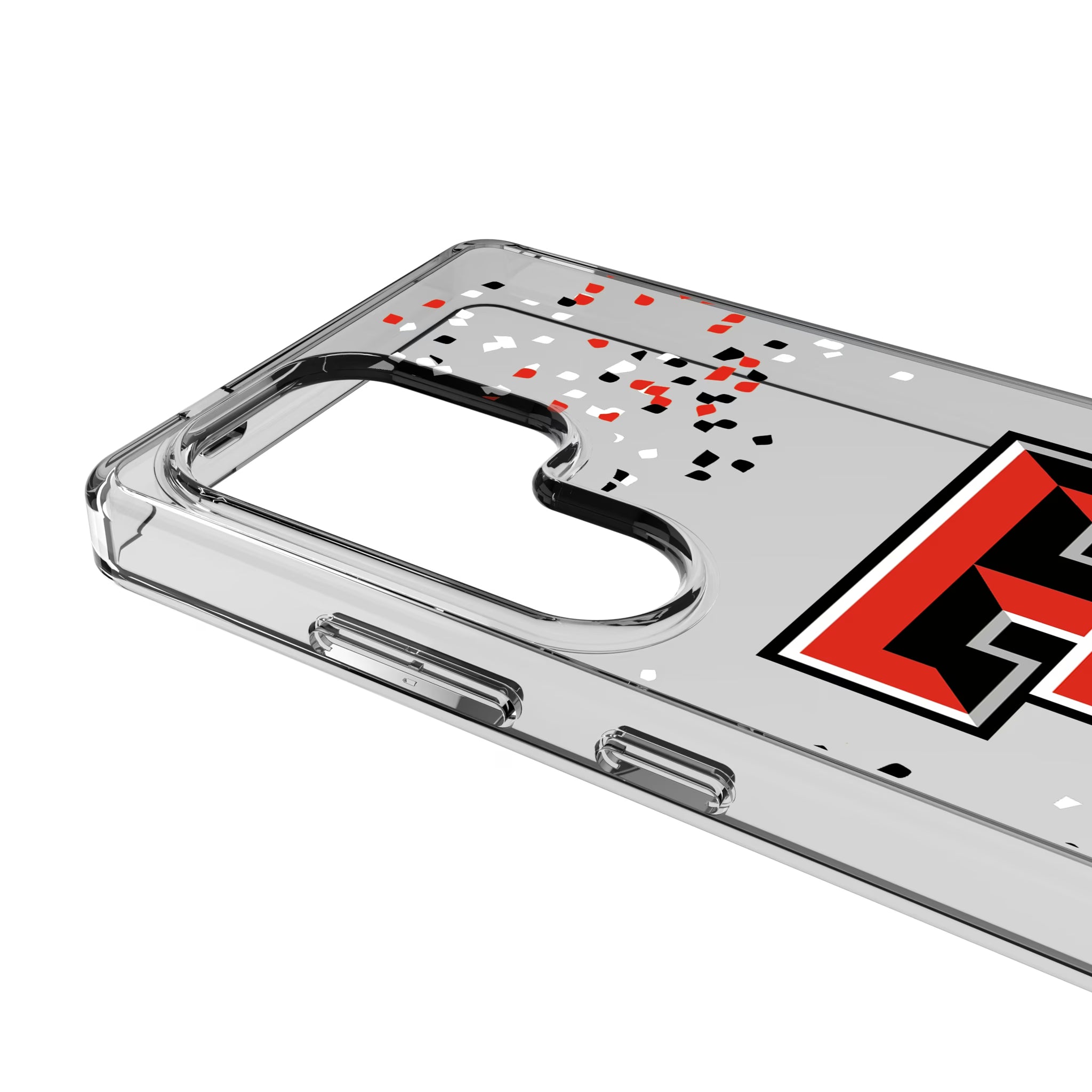 Texas Tech Red Raiders Confetti Galaxy Clear Phone Case for Samsung Galaxy - Detail
