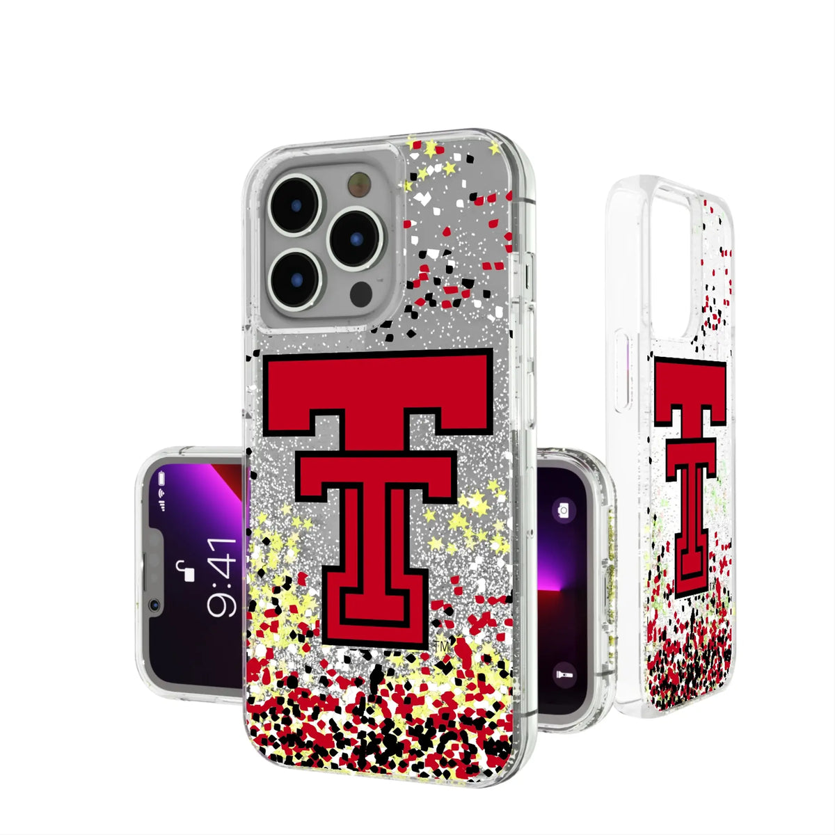 Texas Tech Red Raiders Confetti iPhone Glitter Phone Case for Apple iPhone#Device_iPhone 13 Pro