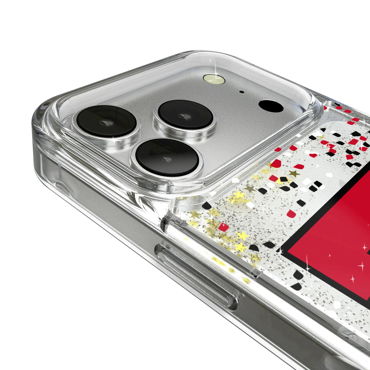Texas Tech Red Raiders Confetti iPhone Glitter Phone Case for Apple iPhone - Detail#Device_iPhone 17 Pro