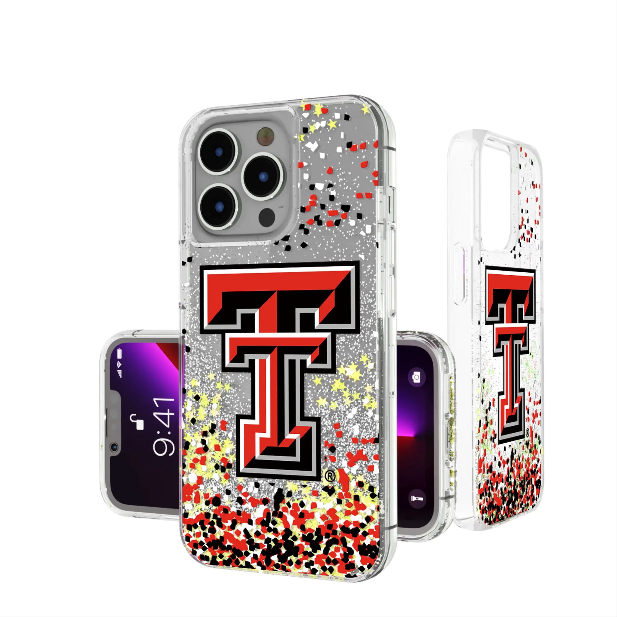 Texas Tech Red Raiders Confetti iPhone Glitter Phone Case for Apple iPhone