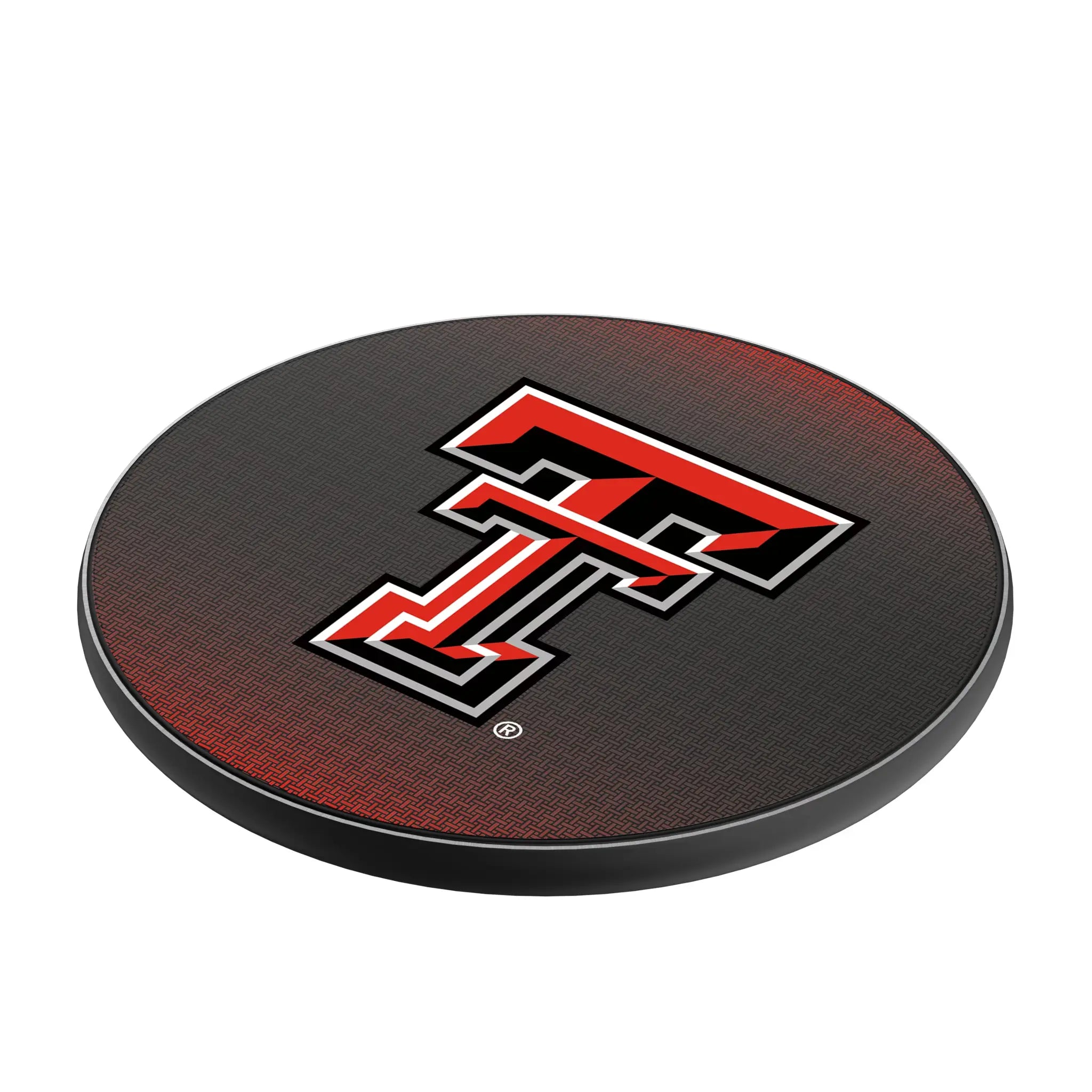 Texas Tech Red Raiders Linen 15-Watt Wireless Charger - Isometric View