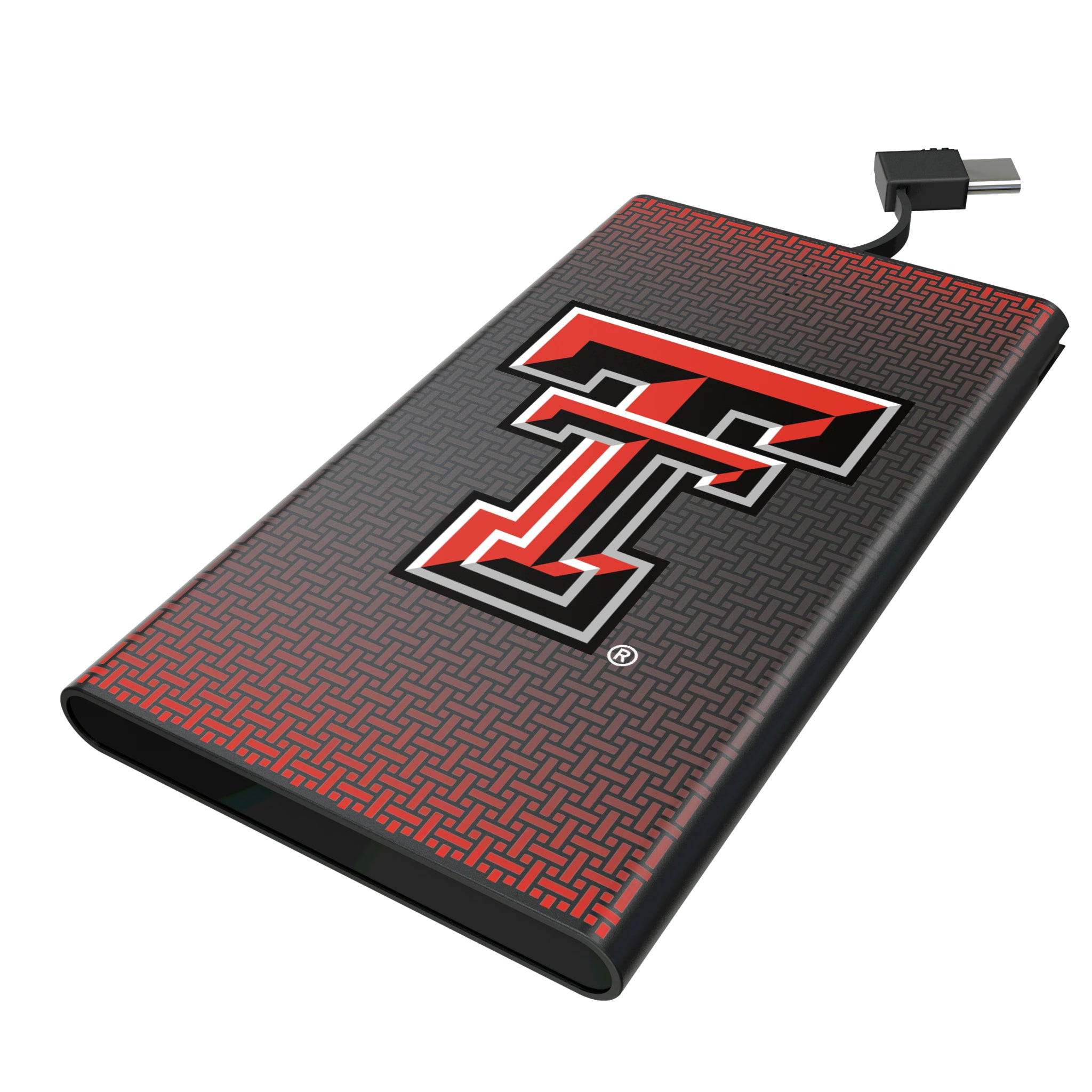 Texas Tech Red Raiders Linen 5000mAh Flat Powerbank