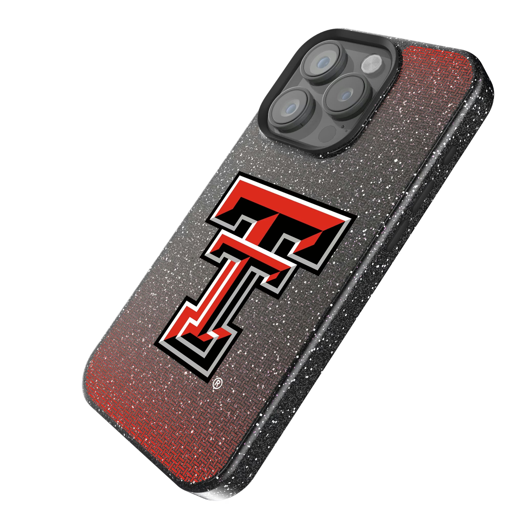 Texas Tech Red Raiders Linen iPhone Bling Phone Case for Apple iPhone - Isometric View