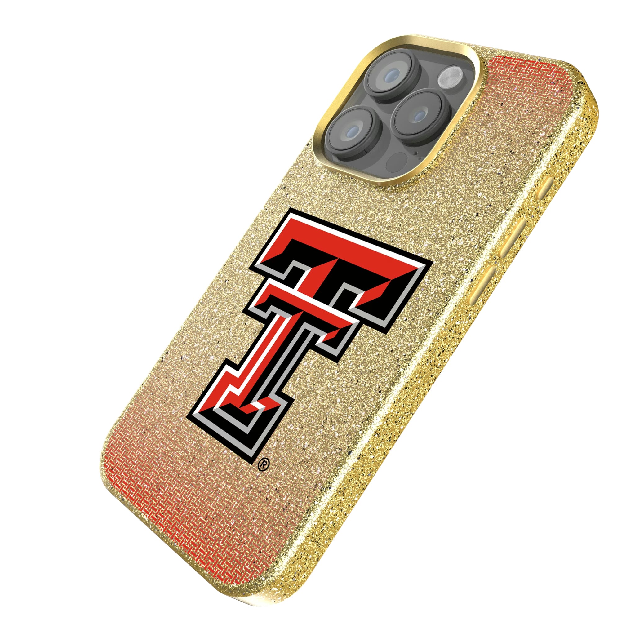 Texas Tech Red Raiders Linen iPhone Bling Phone Case for Apple iPhone - Isometric View
