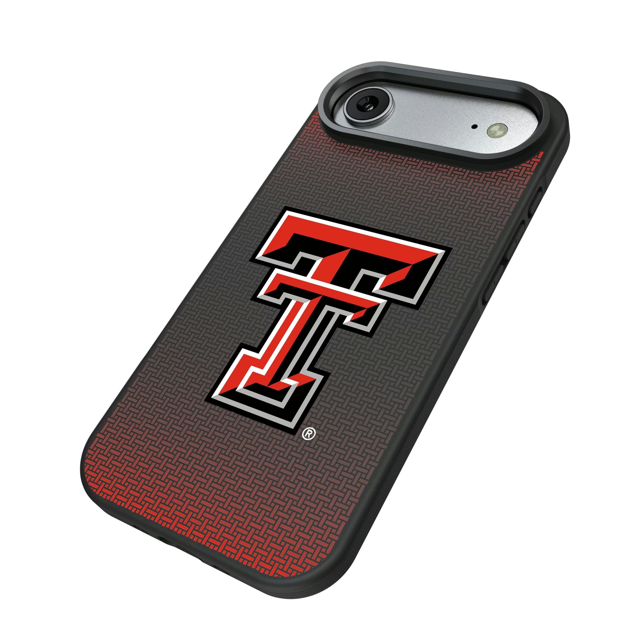 Texas Tech Red Raiders Linen iPhone Bump Phone Case for Apple iPhone - Isometric View#Device_iPhone Air