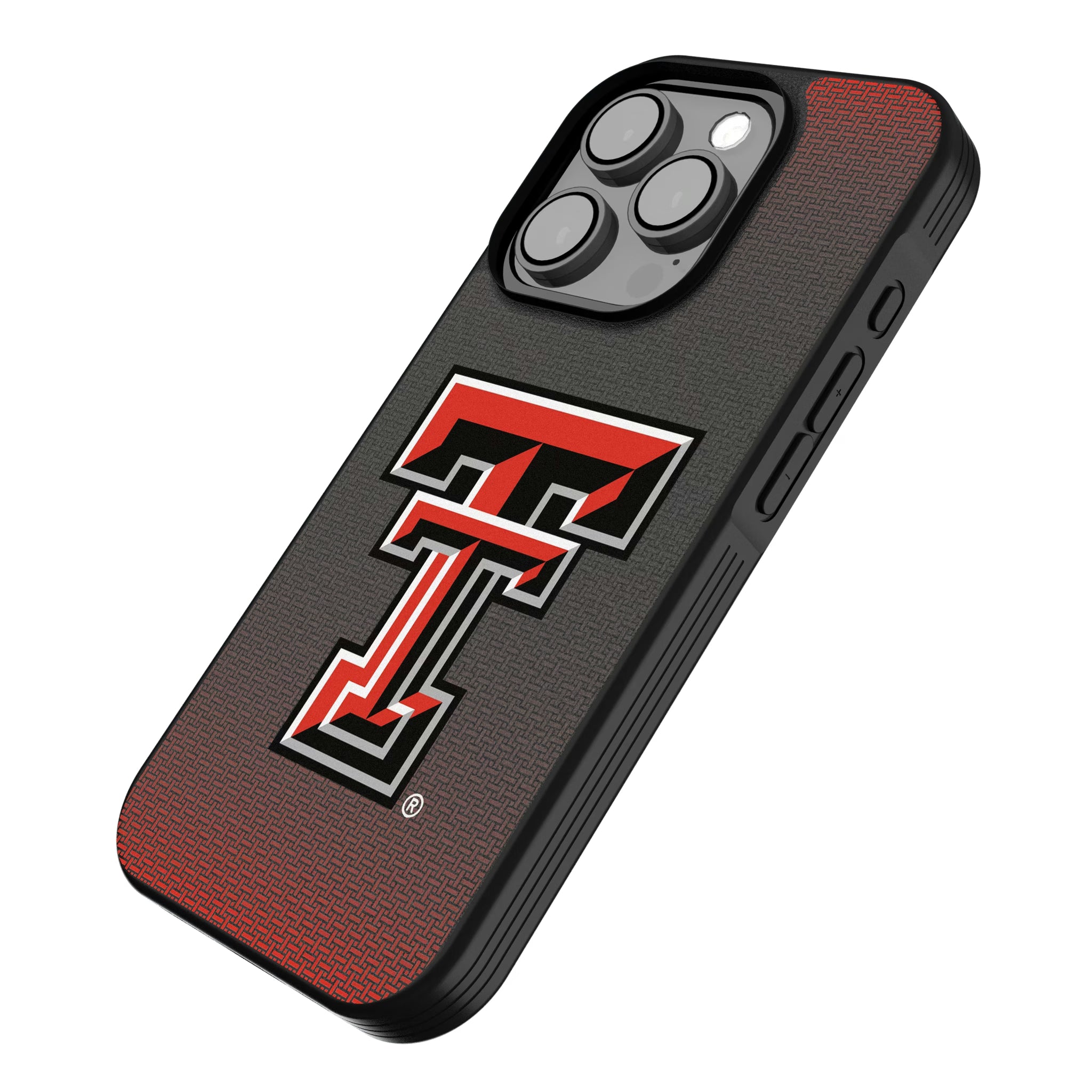 Texas Tech Red Raiders Linen iPhone Bump Phone Case for Apple iPhone - Isometric View