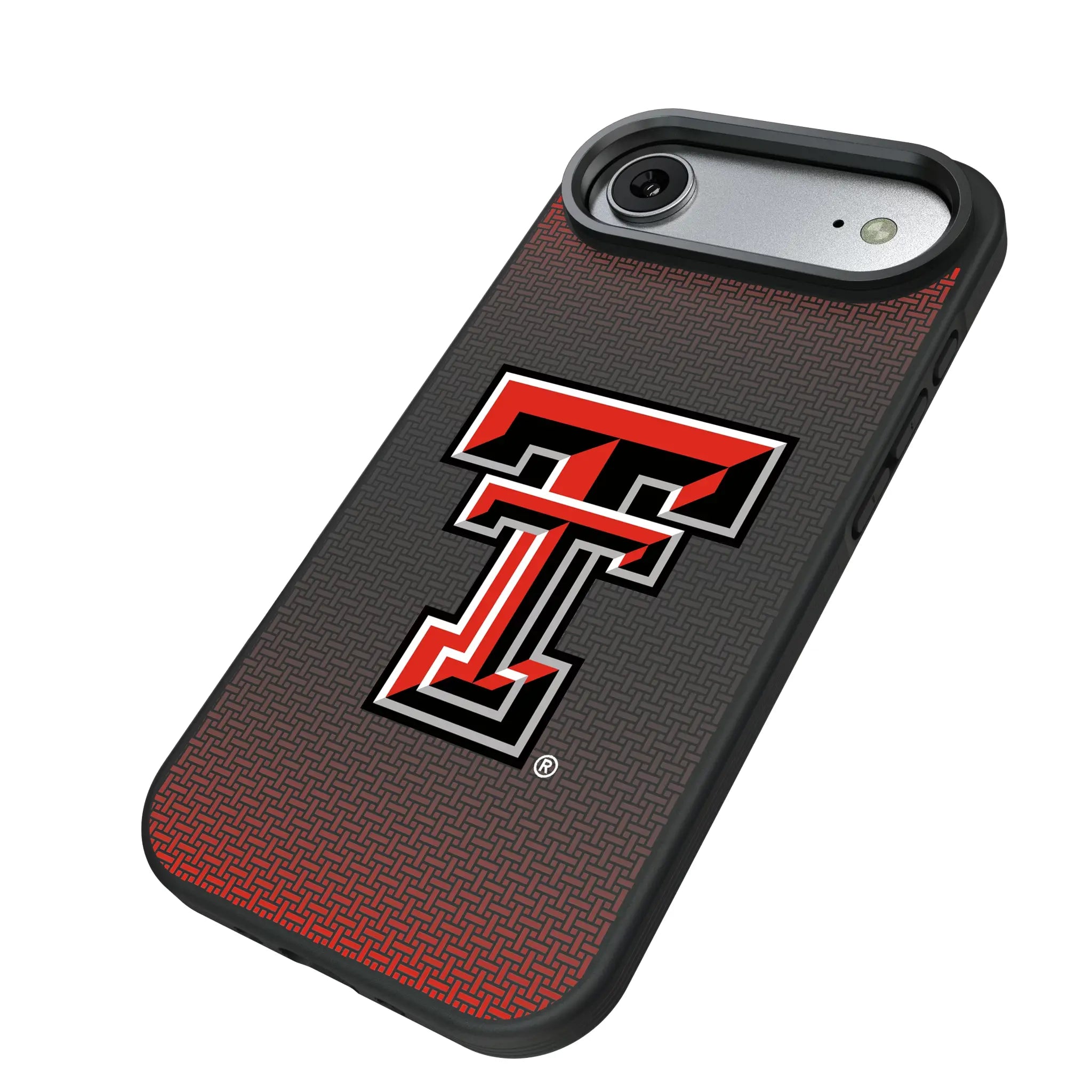 Texas Tech Red Raiders Linen iPhone Bump Phone Case for Apple iPhone - Isometric View#Device_iPhone Air