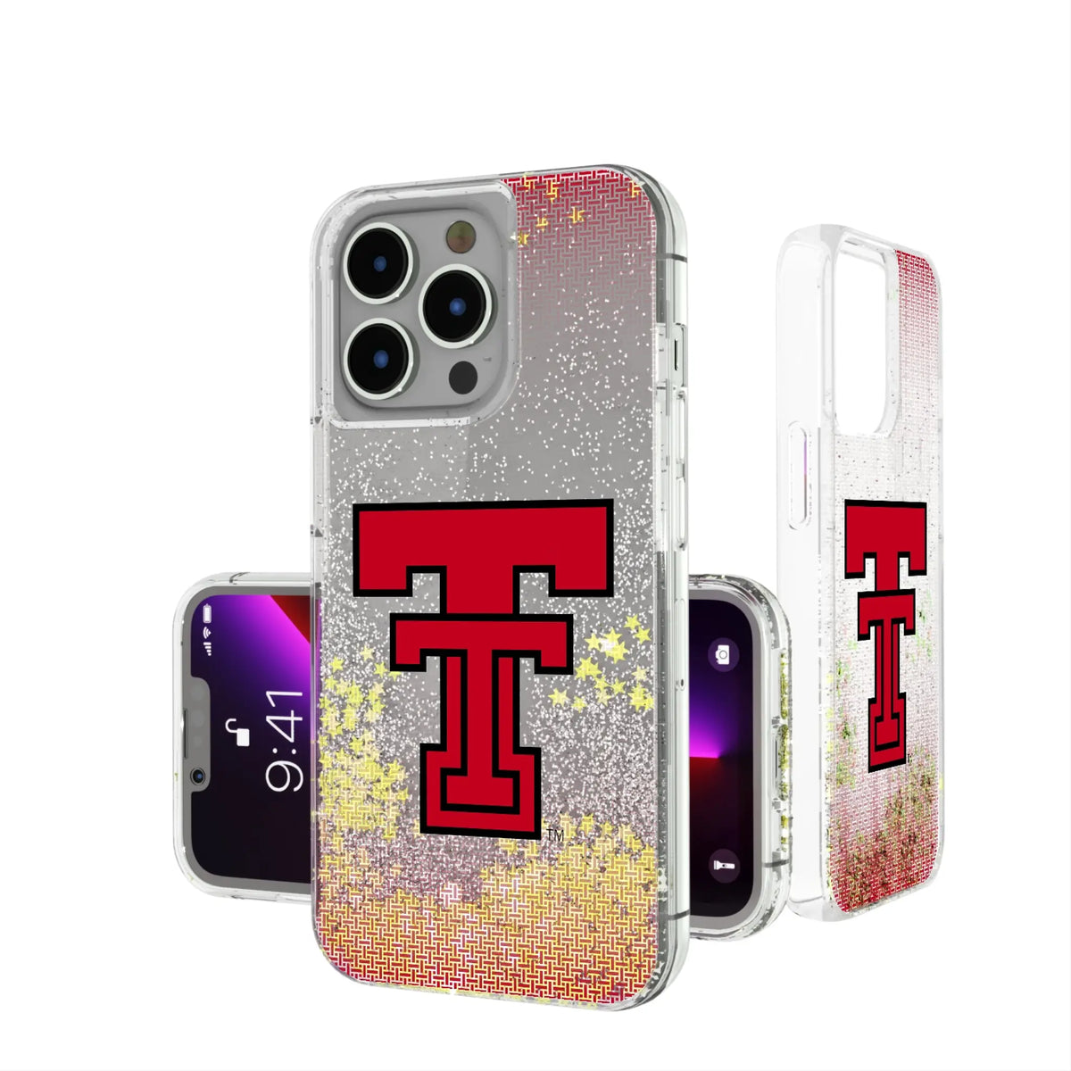Texas Tech Red Raiders Linen iPhone Glitter Phone Case for Apple iPhone#Device_iPhone 13 Pro