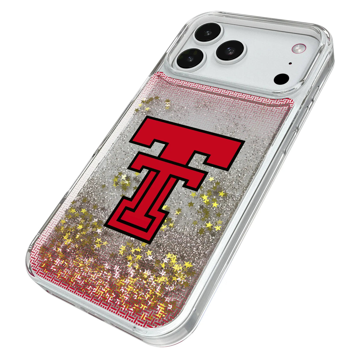 Texas Tech Red Raiders Linen iPhone Glitter Phone Case for Apple iPhone - Isometric View#Device_iPhone 18 Pro Max
