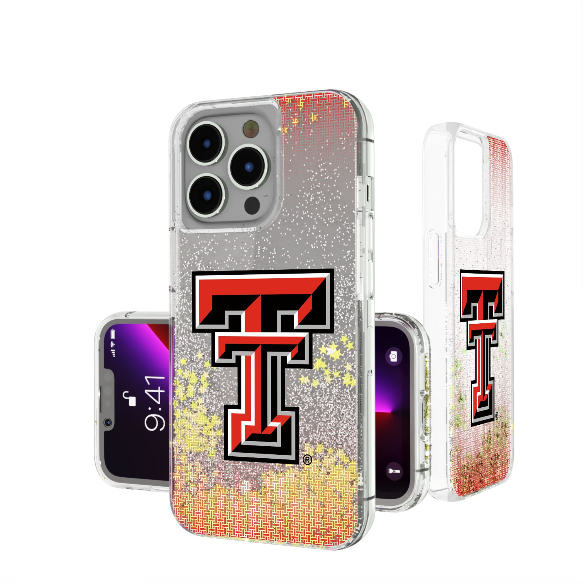 Texas Tech Red Raiders Linen iPhone Glitter Phone Case for Apple iPhone