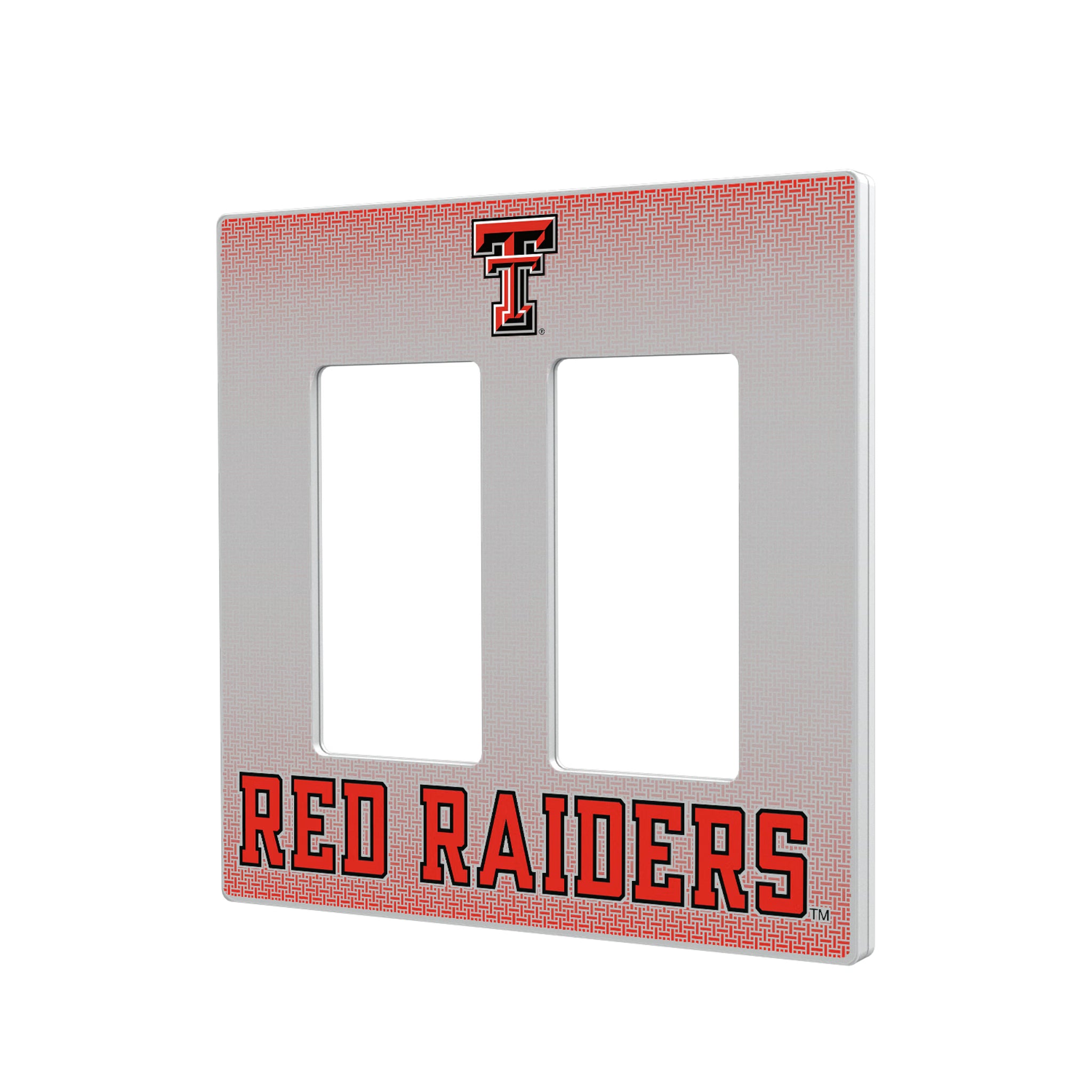 Texas Tech Red Raiders Linen Hidden-Screw Light Switch Plate#Style_Double Rocker