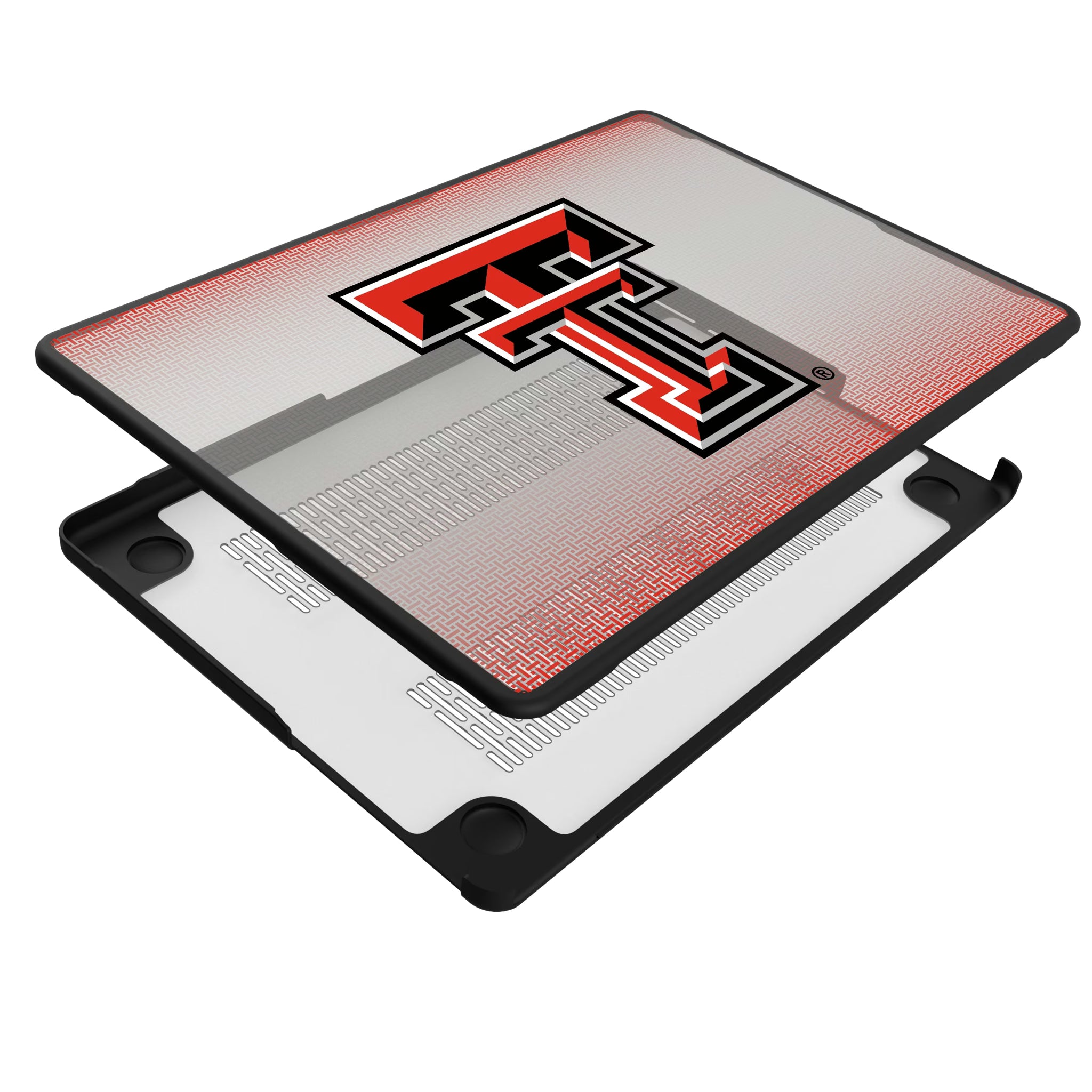 Texas Tech Red Raiders Linen MacBook Laptop Case for Apple MacBook - Isometric View#Device_MacBook Pro (14-inch, 2021) / MacBook Pro (14-inch, 2023) / MacBook Pro (14-inch, 2024)