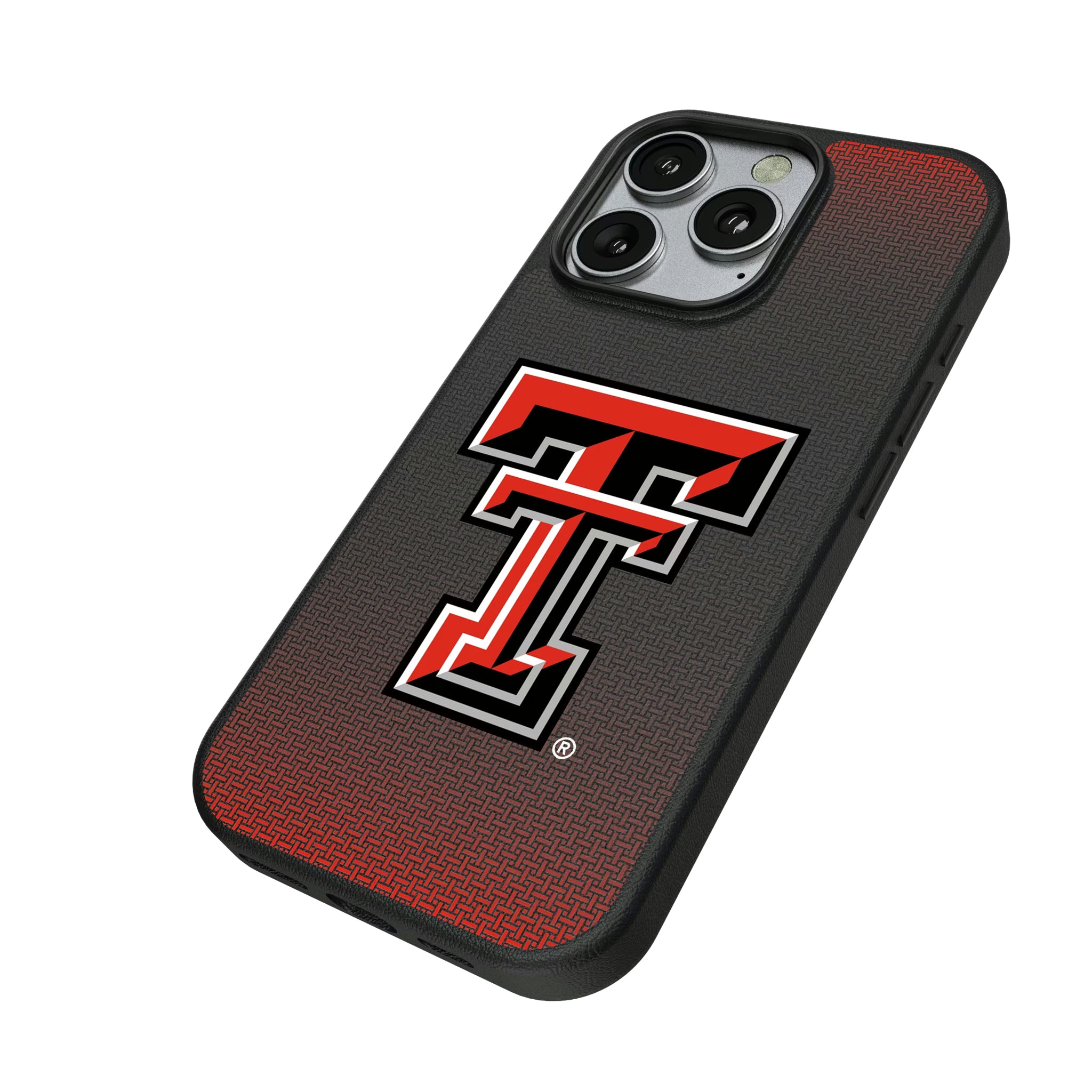 Texas Tech Red Raiders Linen iPhone MagSafe Compatible Phone Case for Apple iPhone - Isometric View