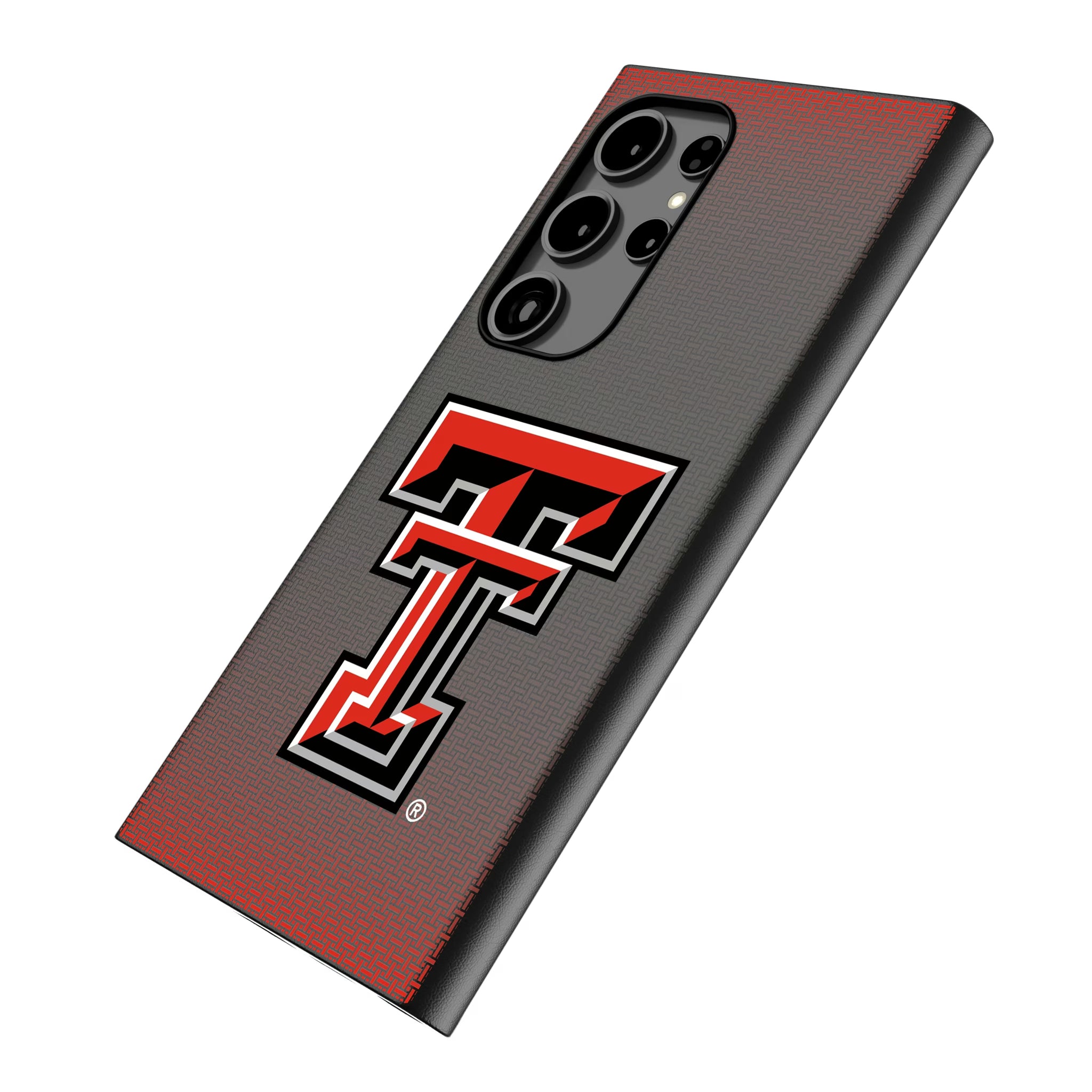 Texas Tech Red Raiders Linen Galaxy MagSafe Compatible Phone Case for Samsung Galaxy - Isometric View