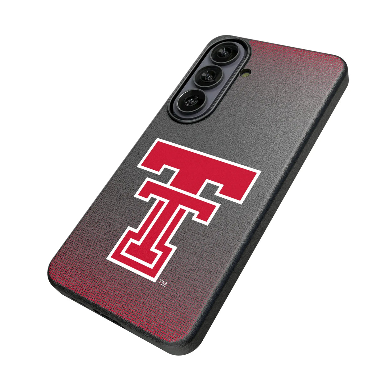 Texas Tech Red Raiders Linen Galaxy MagSafe Compatible Phone Case for Samsung Galaxy - Isometric View#Device_Galaxy S26