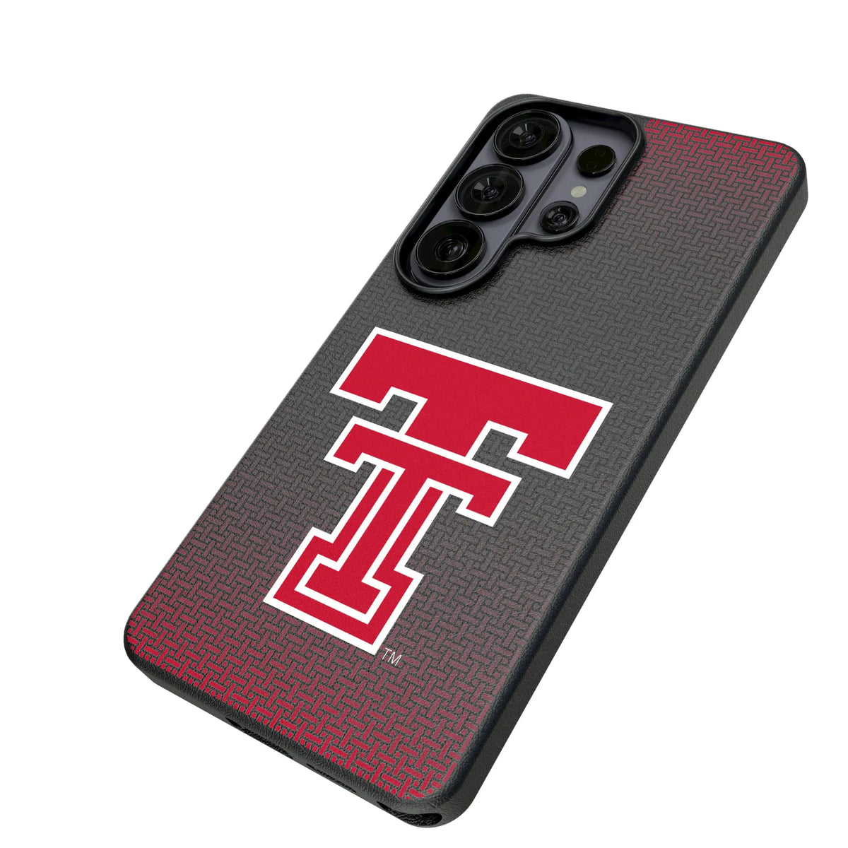 Texas Tech Red Raiders Linen Galaxy MagSafe Compatible Phone Case for Samsung Galaxy - Isometric View#Device_Galaxy S26 Ultra