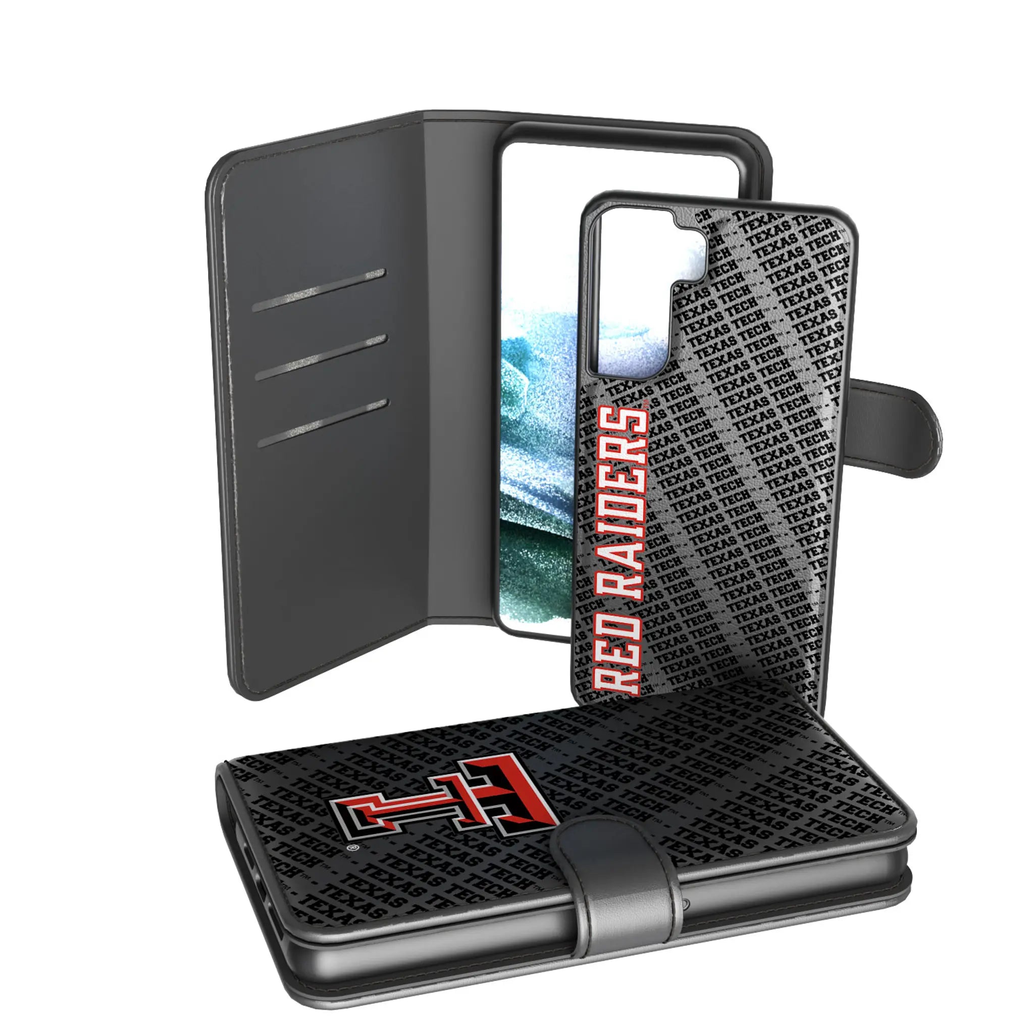 Texas Tech Red Raiders Monocolor Tilt Galaxy Wallet Phone Case for Samsung Galaxy
