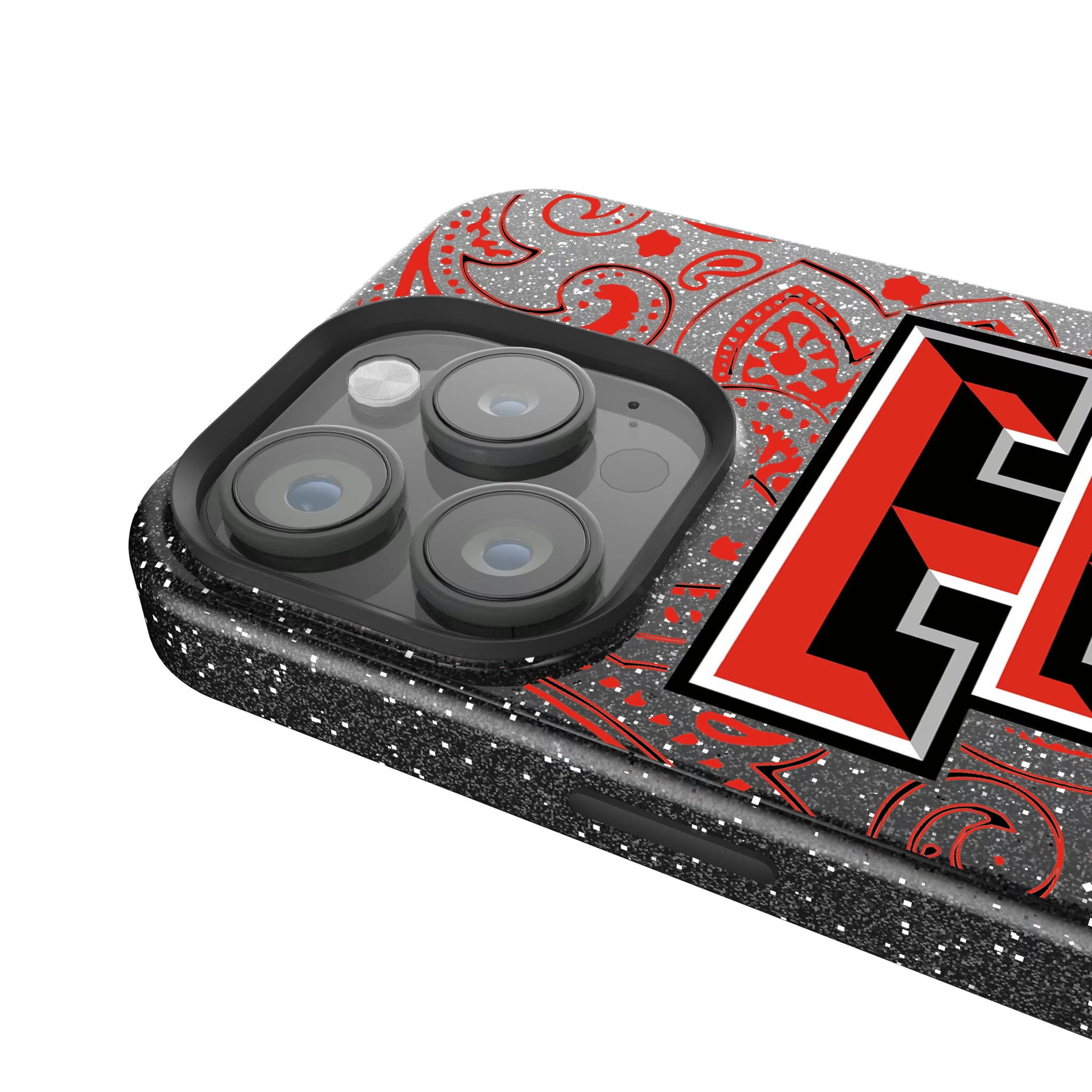 Texas Tech Red Raiders Paisley iPhone Bling Phone Case for Apple iPhone - Detail