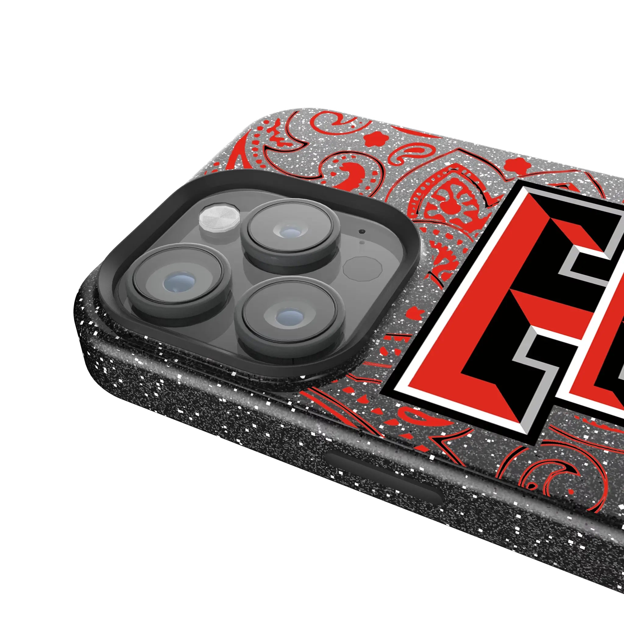 Texas Tech Red Raiders Paisley iPhone Bling Phone Case for Apple iPhone - Detail