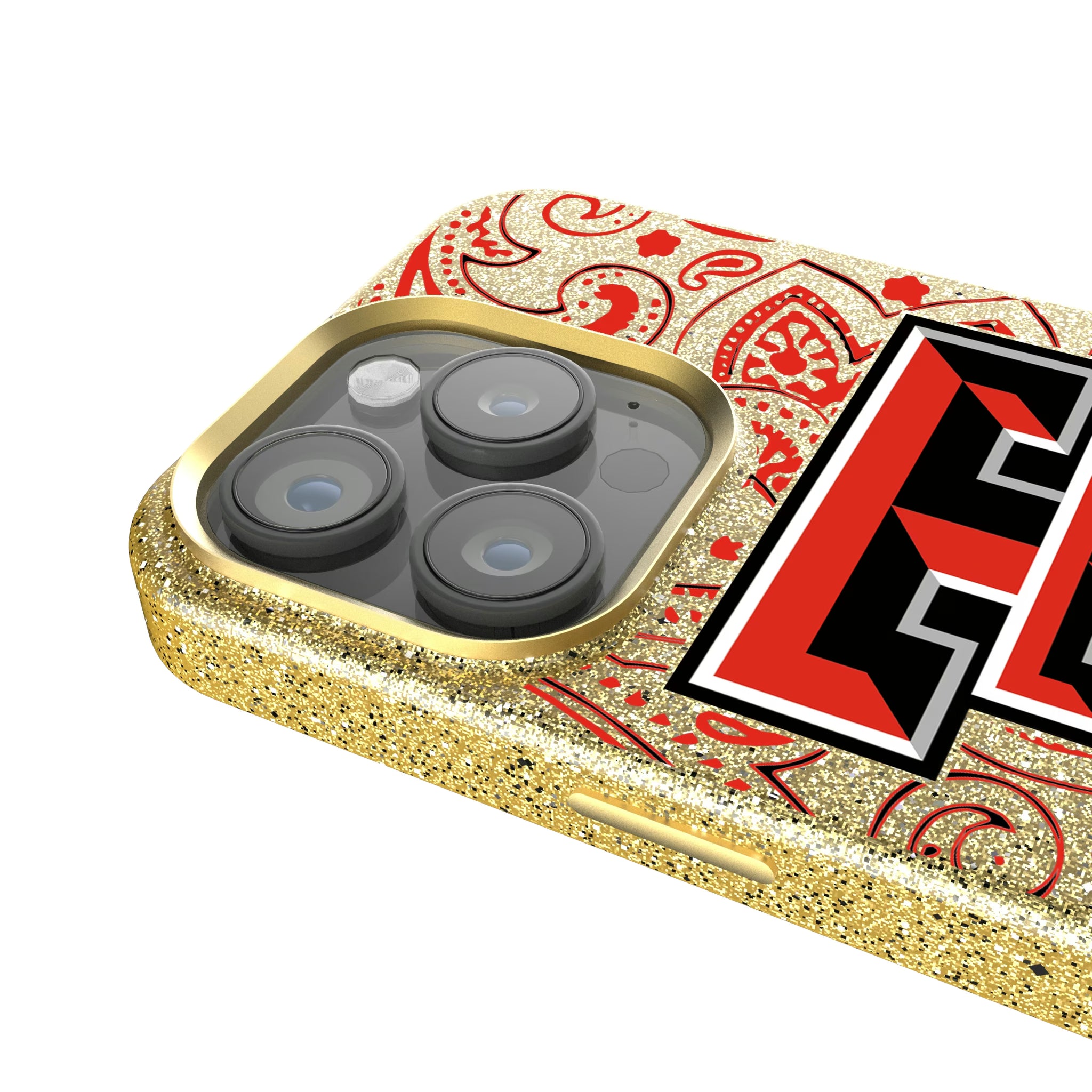 Texas Tech Red Raiders Paisley iPhone Bling Phone Case for Apple iPhone - Detail