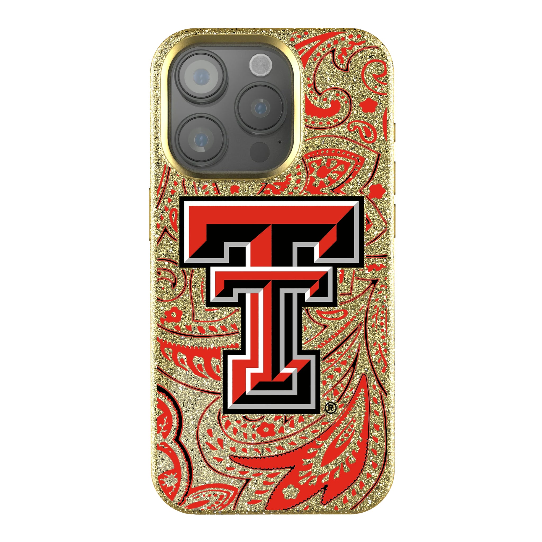 Texas Tech Red Raiders Paisley iPhone Bling Phone Case for Apple iPhone