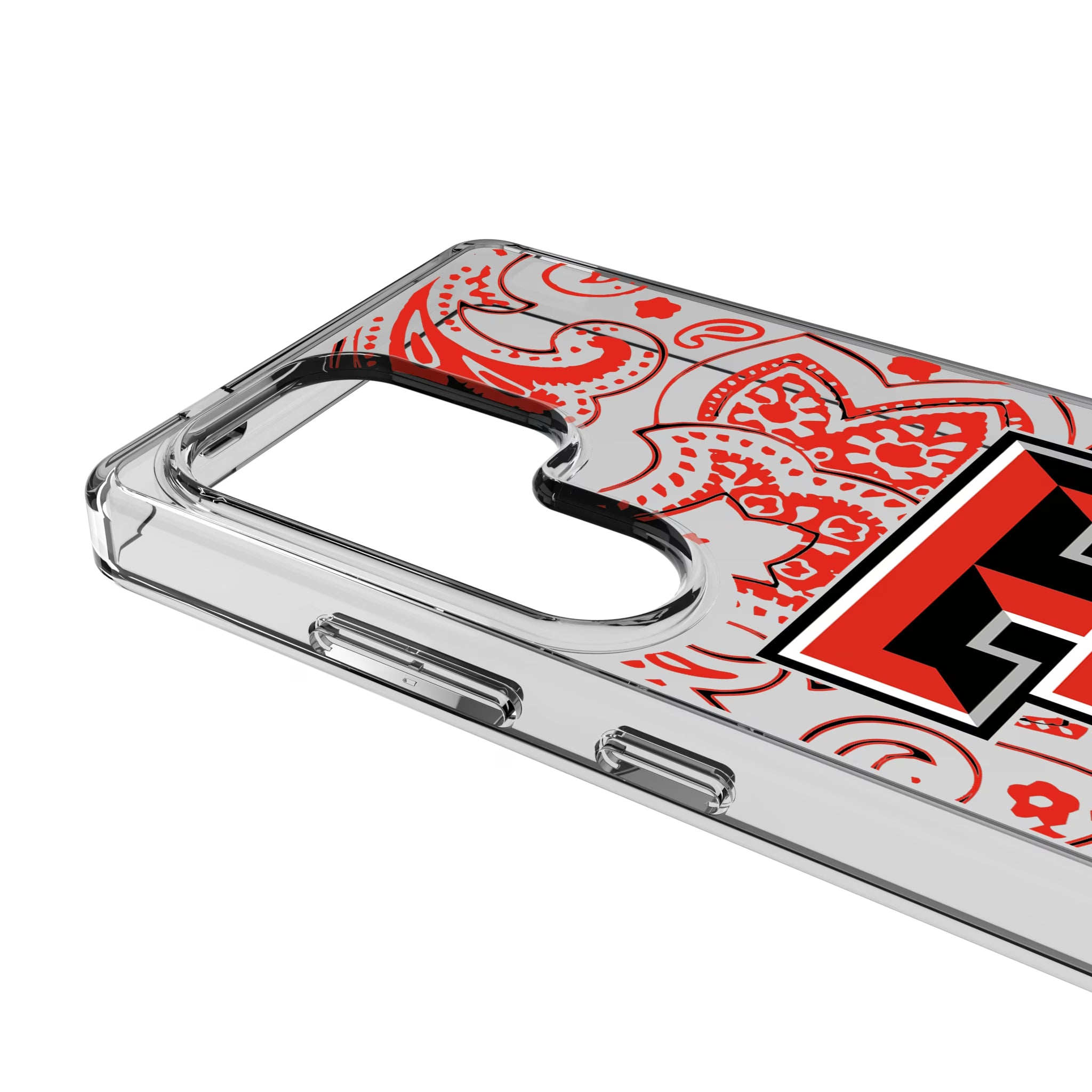 Texas Tech Red Raiders Paisley Galaxy Clear Phone Case for Samsung Galaxy - Detail