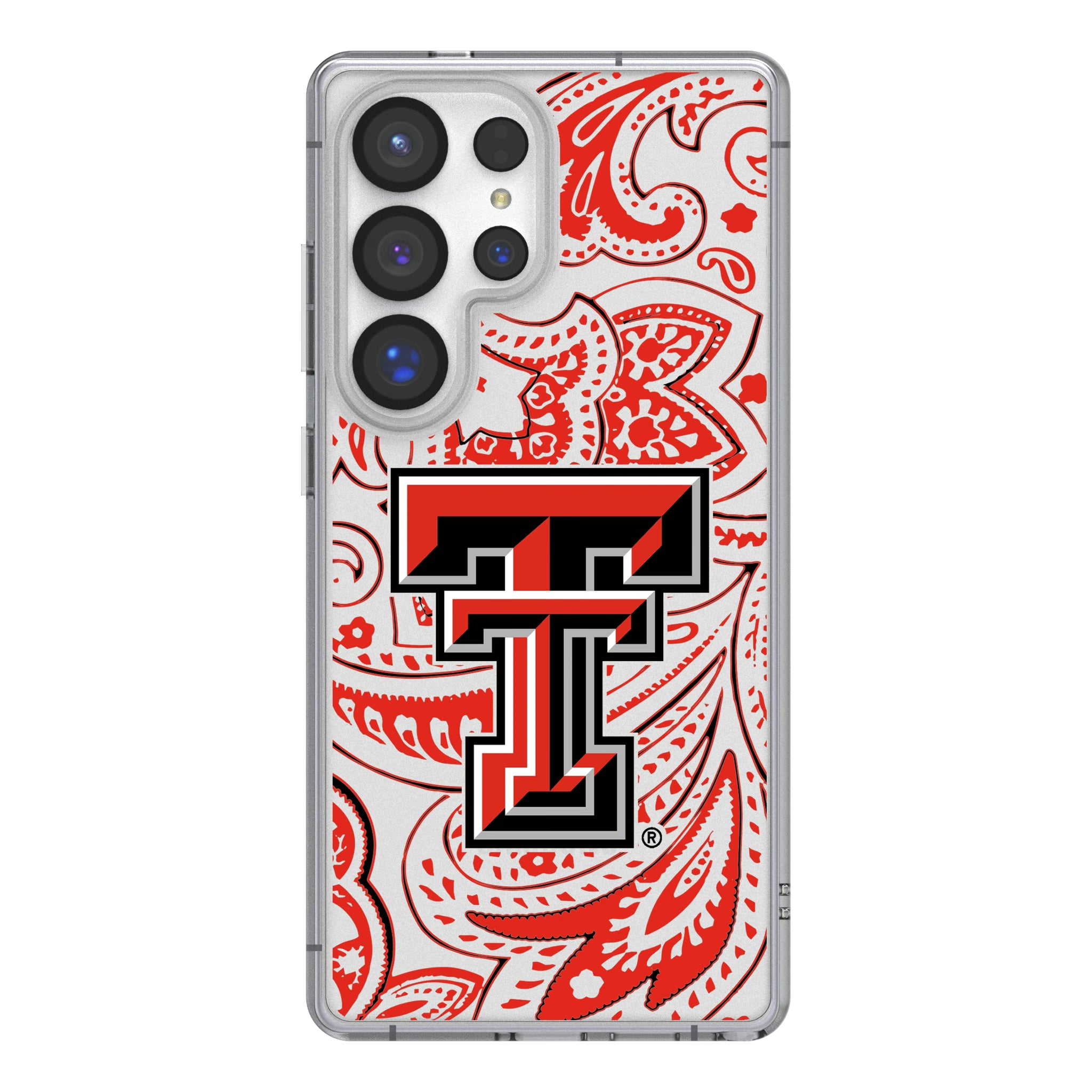 Texas Tech Red Raiders Paisley Galaxy Clear Phone Case for Samsung Galaxy
