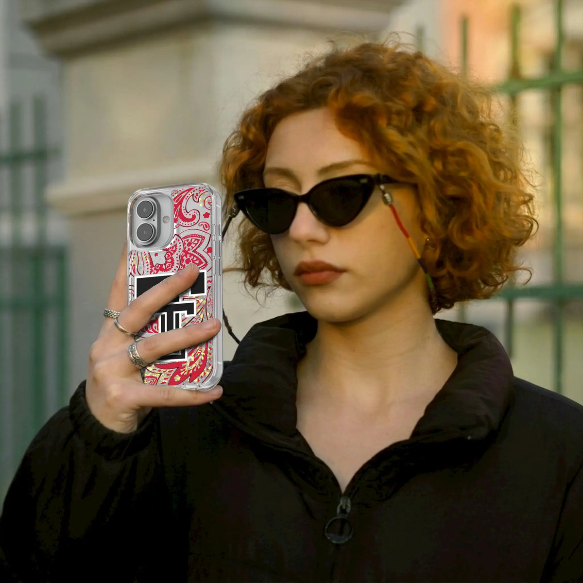 Texas Tech Red Raiders Paisley iPhone Glitter Phone Case for Apple iPhone - Lifestyle#Device_iPhone 17