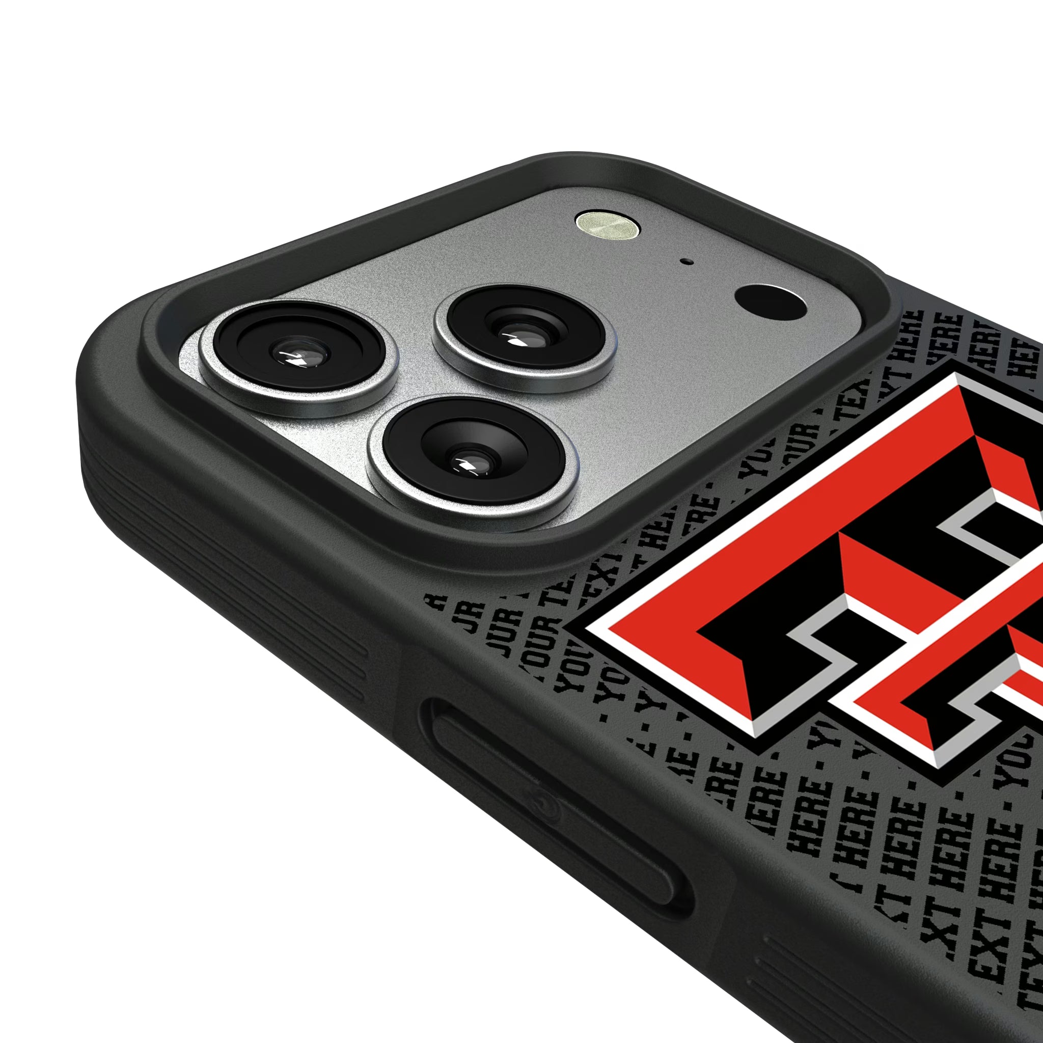 Texas Tech Red Raiders Personalized EndZone Plus iPhone Bump Phone Case for Apple iPhone - Detail#Device_iPhone 17 Pro
