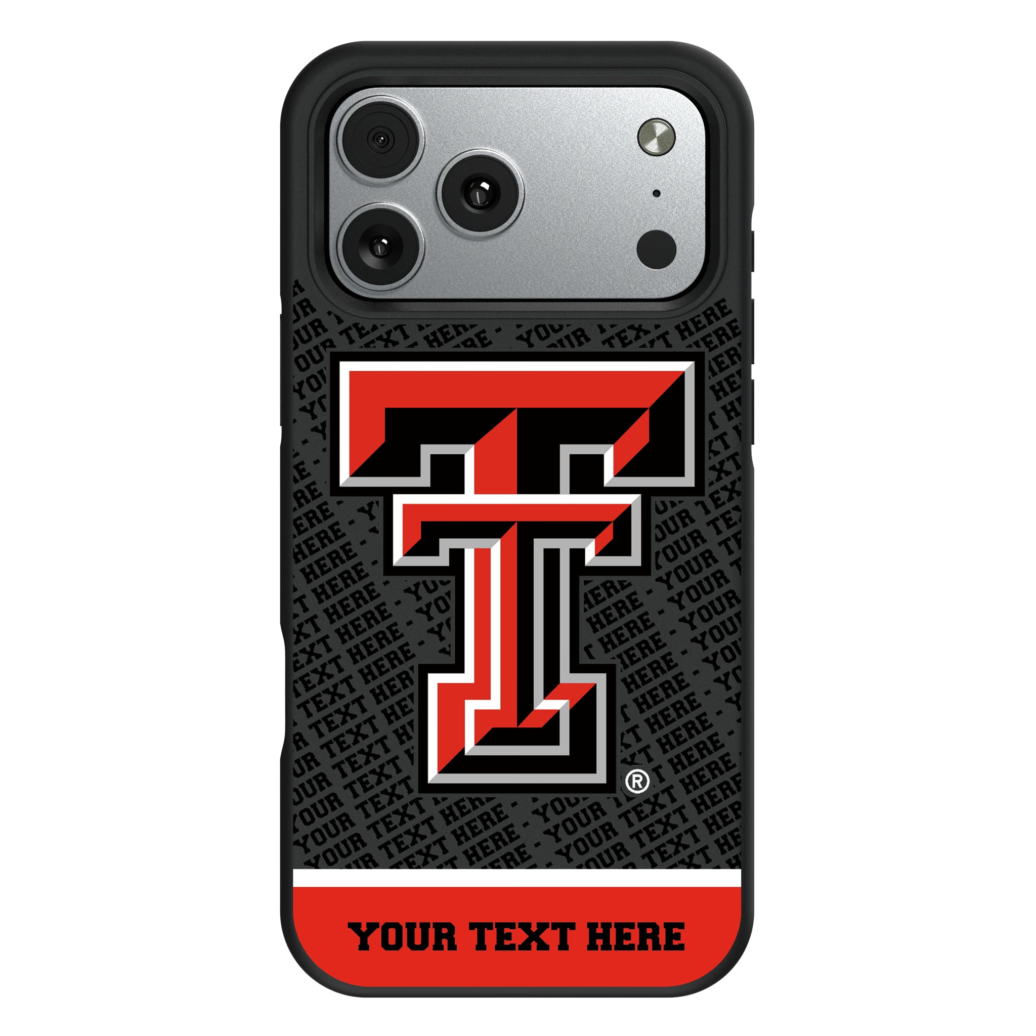 Texas Tech Red Raiders Personalized EndZone Plus iPhone Bump Phone Case for Apple iPhone#Device_iPhone 17 Pro Max