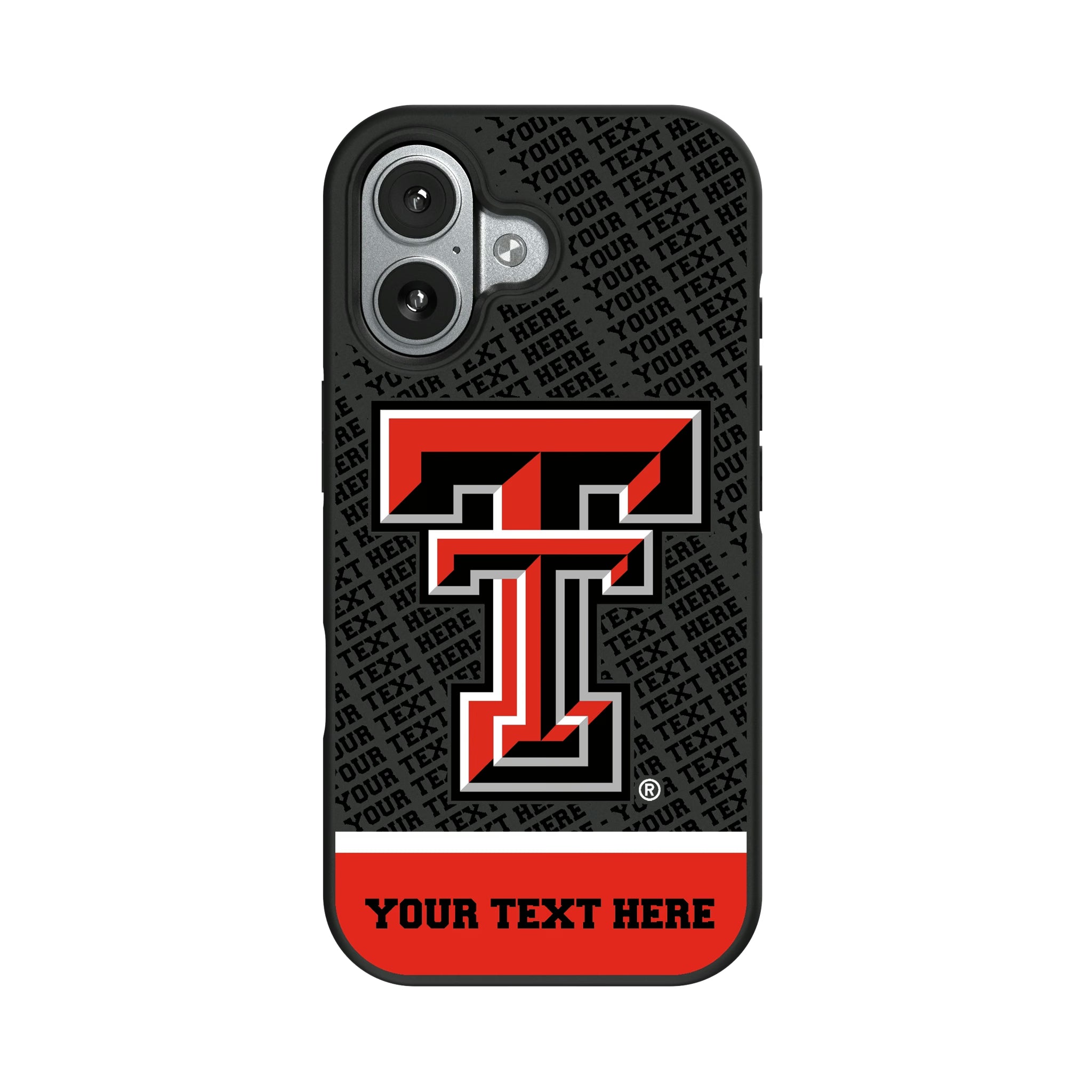 Texas Tech Red Raiders Personalized EndZone Plus iPhone Bump Phone Case for Apple iPhone#Device_iPhone 17