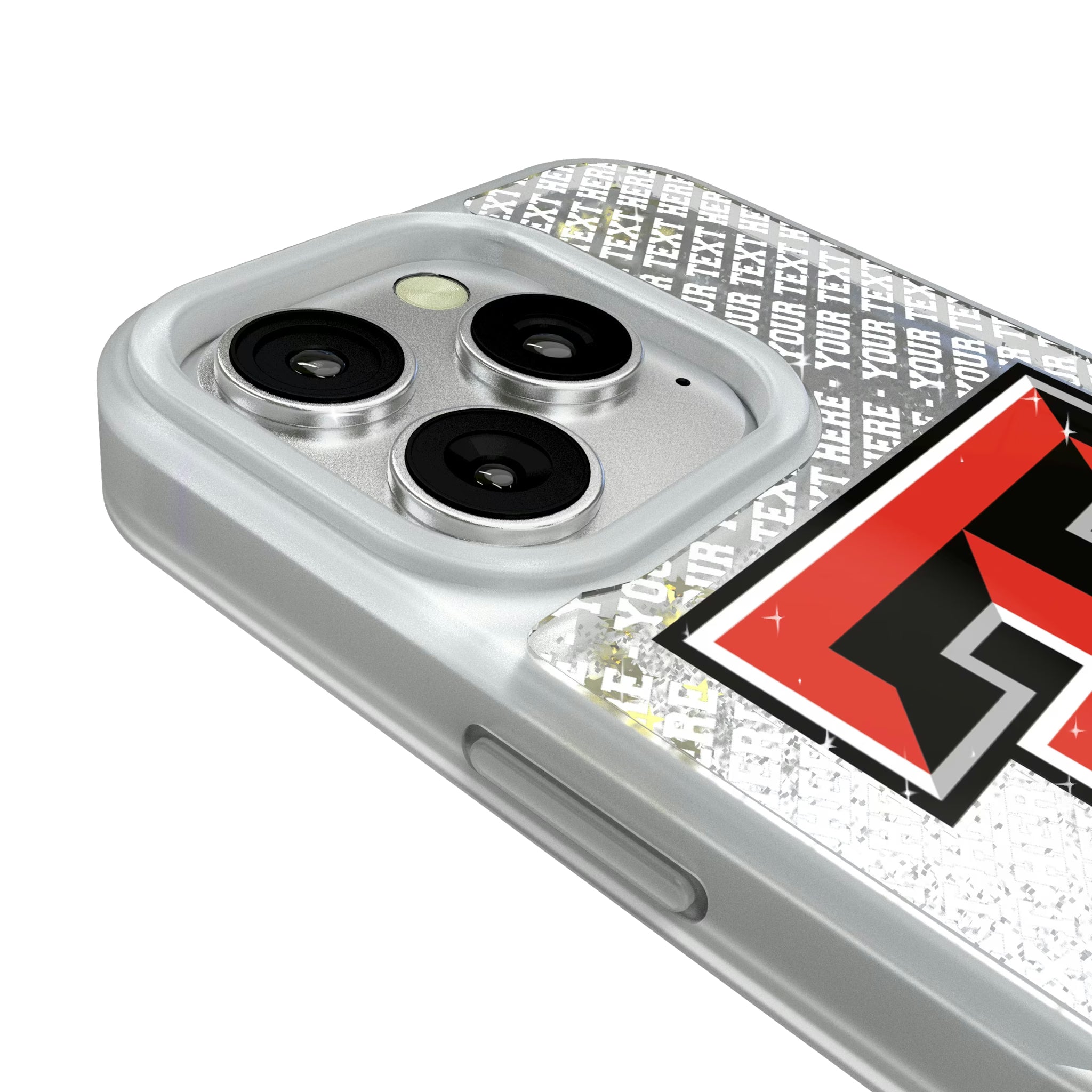 Texas Tech Red Raiders Personalized EndZone Plus iPhone Glitter Phone Case for Apple iPhone - Detail#Device_iPhone 16 Pro