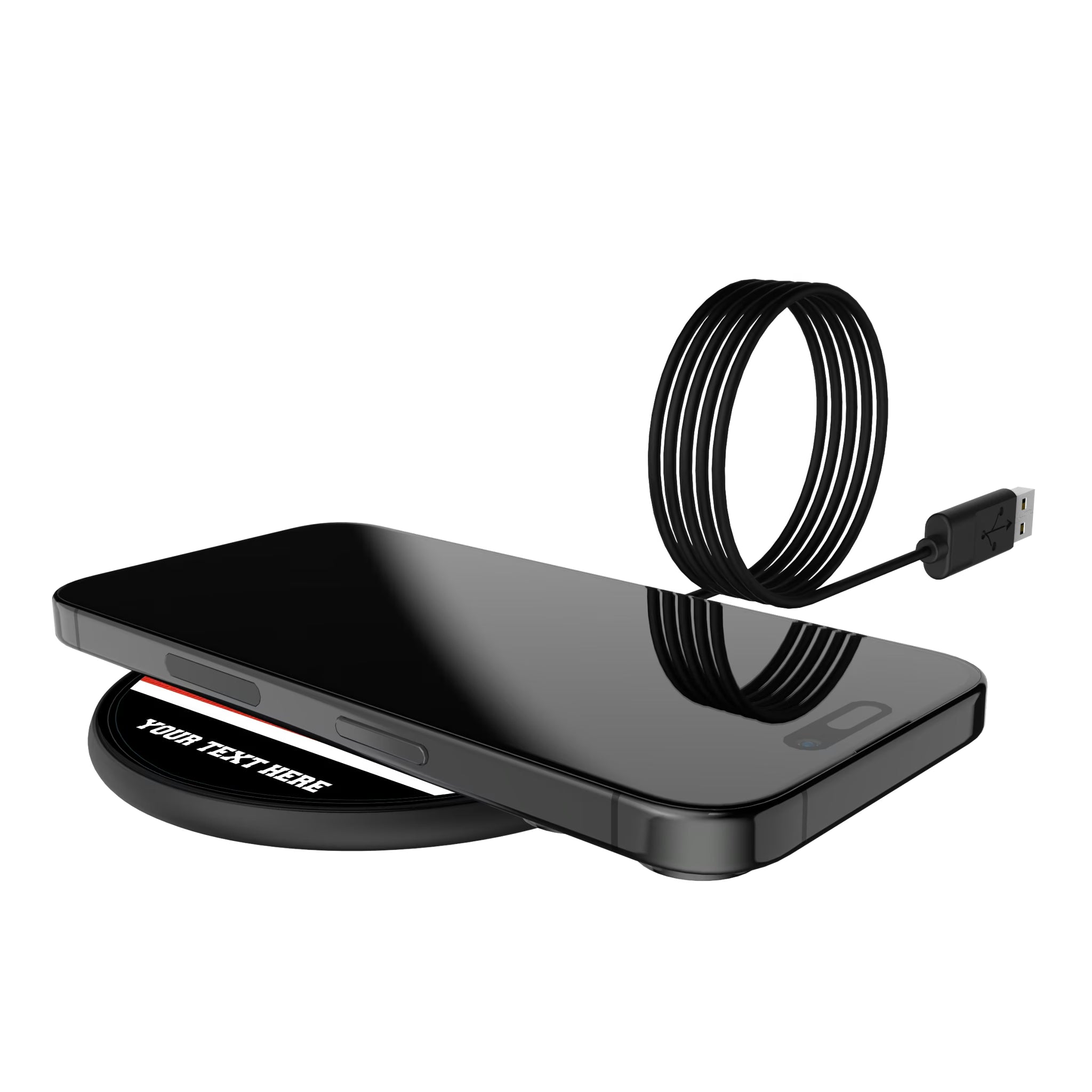 Texas Tech Red Raiders Personalized Endzone Solid 15-Watt Wireless Charger - Lifestyle